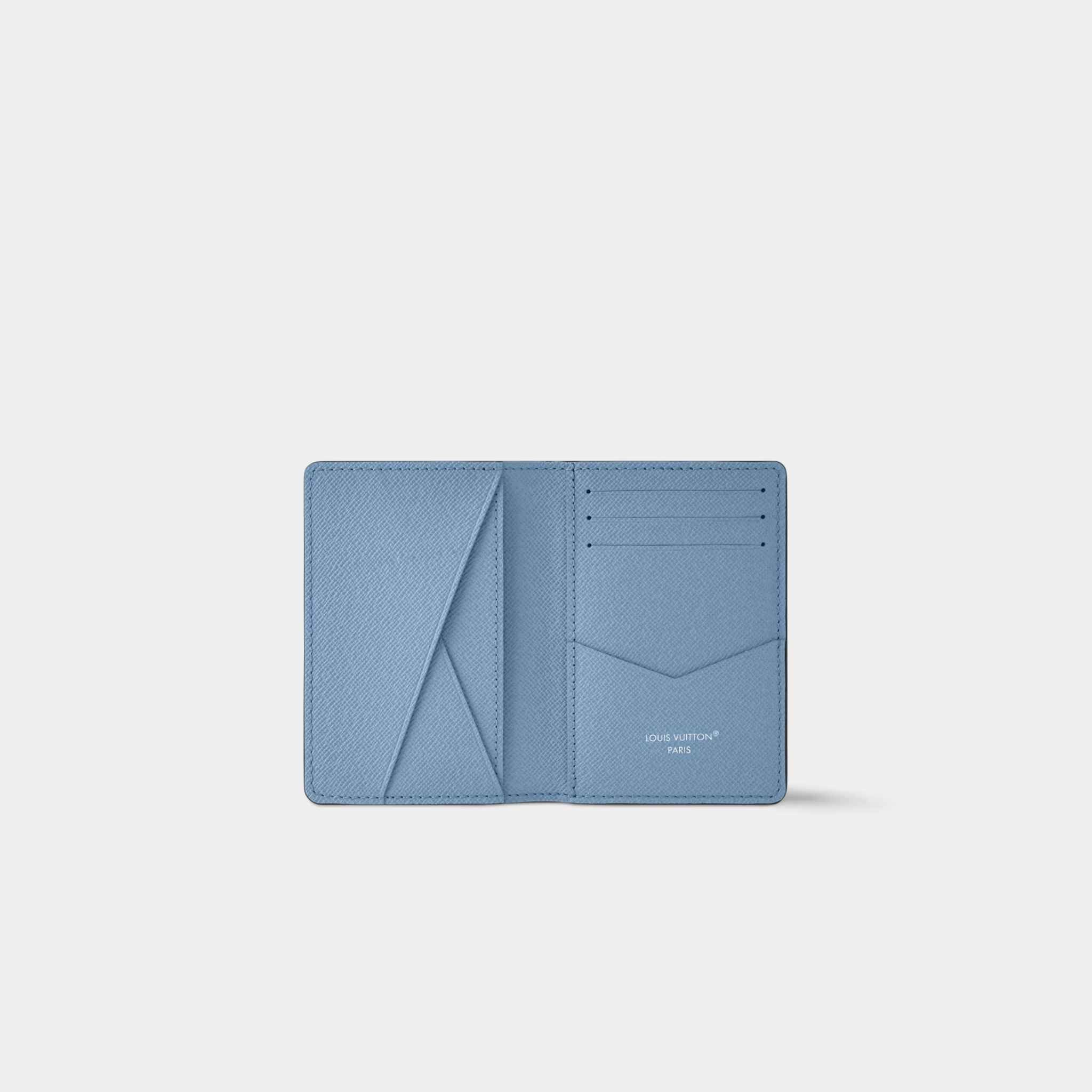 Louis Vuitton Pocket Organiser Taigarama, Sky Blue, Inside