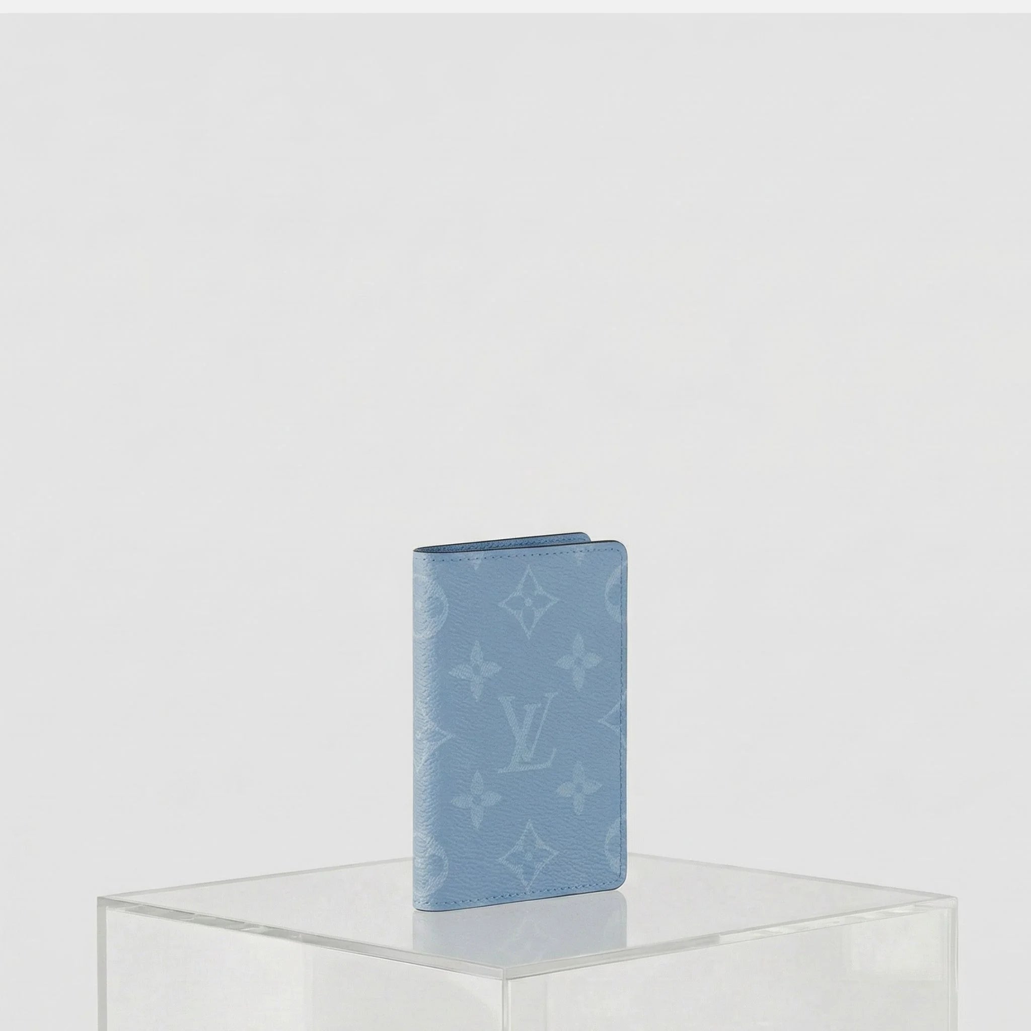 Louis Vuitton Pocket Organiser Taigarama, Sky Blue, Side, Studio
