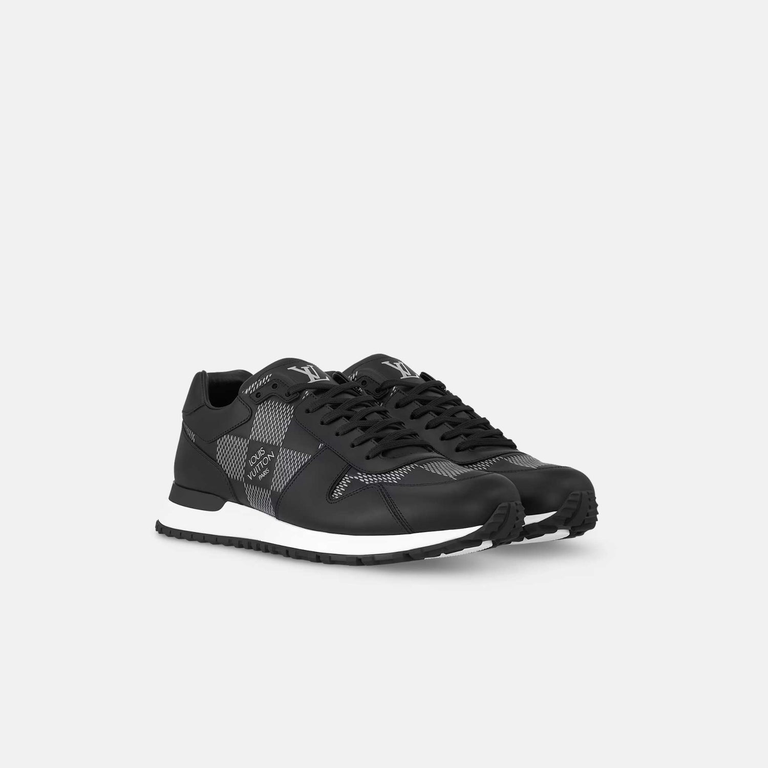 Louis Vuitton Run Away Sneaker Damier pattern, Black, Front