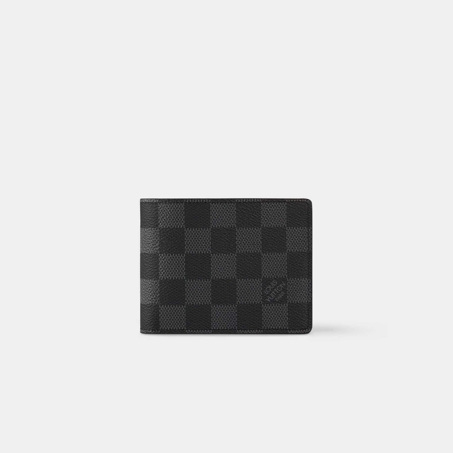 Louis Vuitton Slender Wallet Damier Graphite Canvas, Black, Front