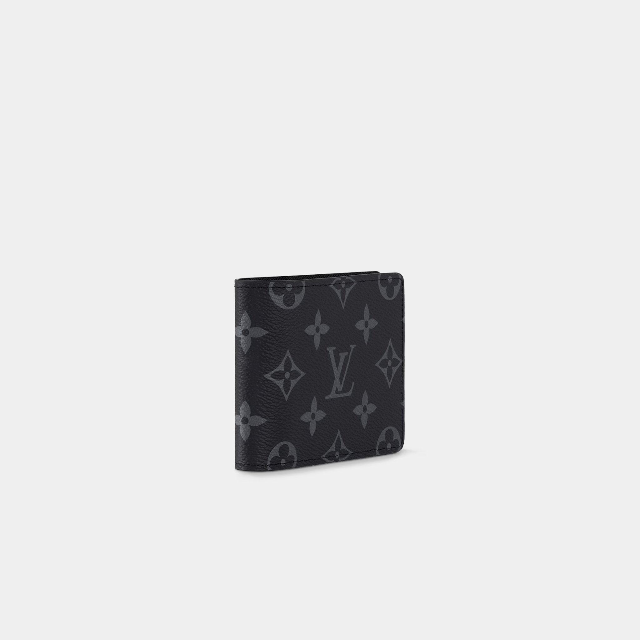 Louis Vuitton Slender Wallet Monogram Eclipse Canvas, Black, Side