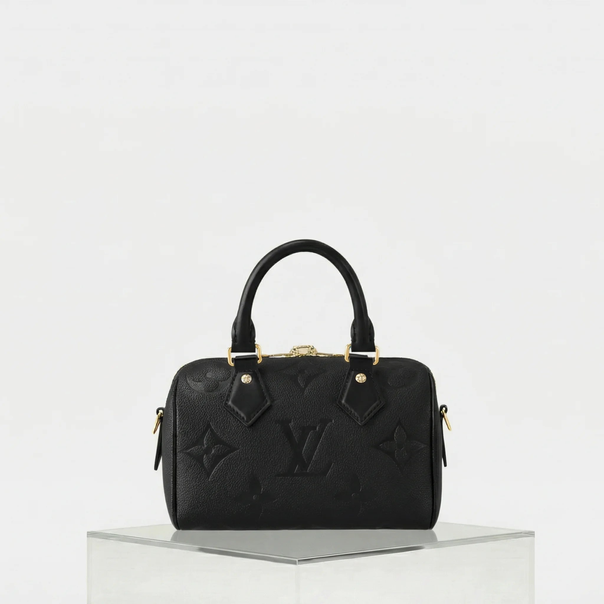 Louis Vuitton Speedy Bandouliere 20 Monogram Empreinte Leather, Black, Back