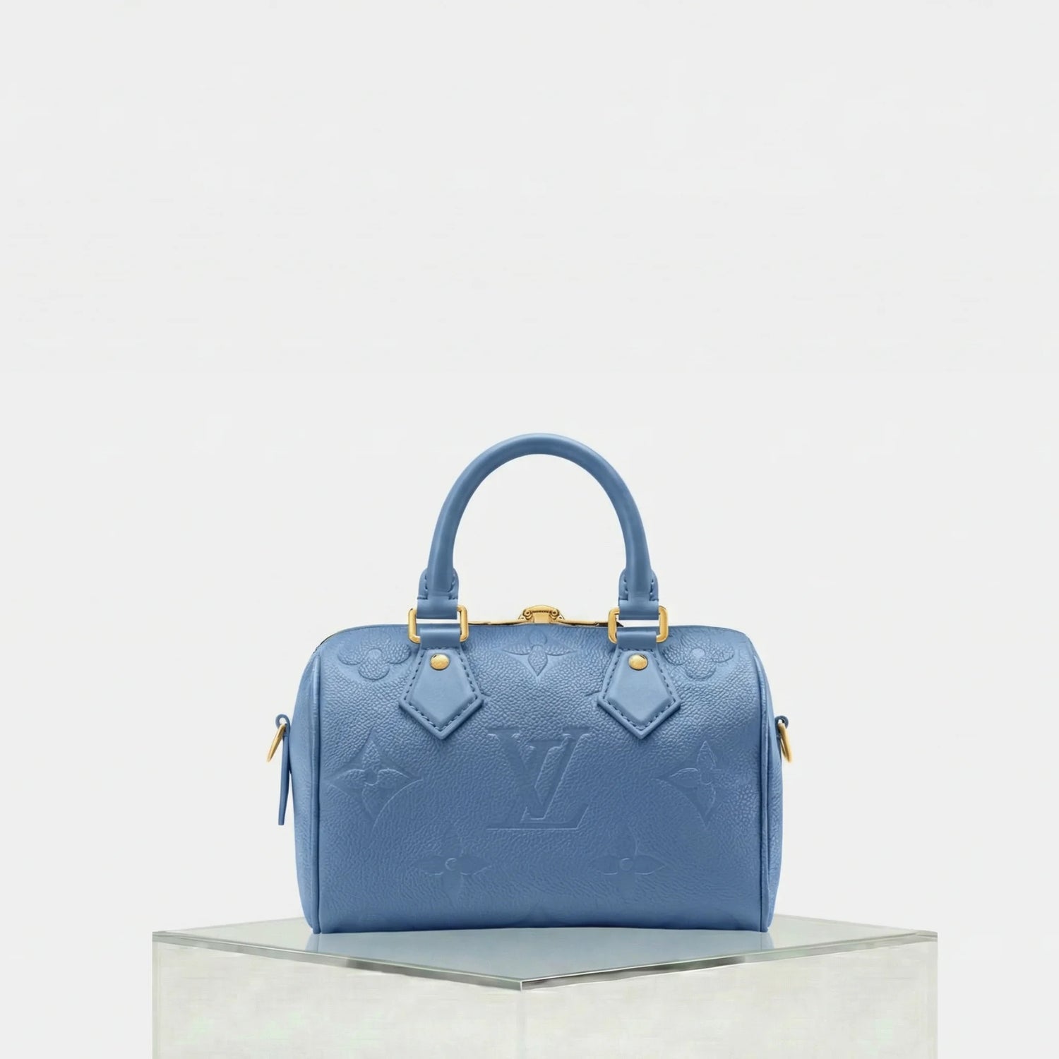 Louis Vuitton Speedy Bandouliere 20 Monogram Empreinte Leather, Bleu Jean, Back