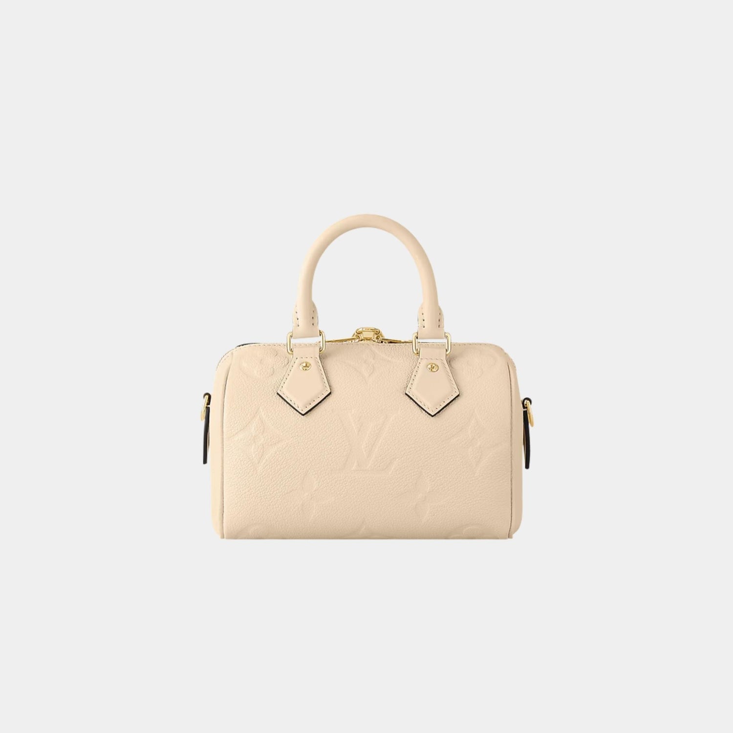 Louis Vuitton Speedy Bandouliere 20 Bag In Monogram Empreinte Leather, Cream, Back