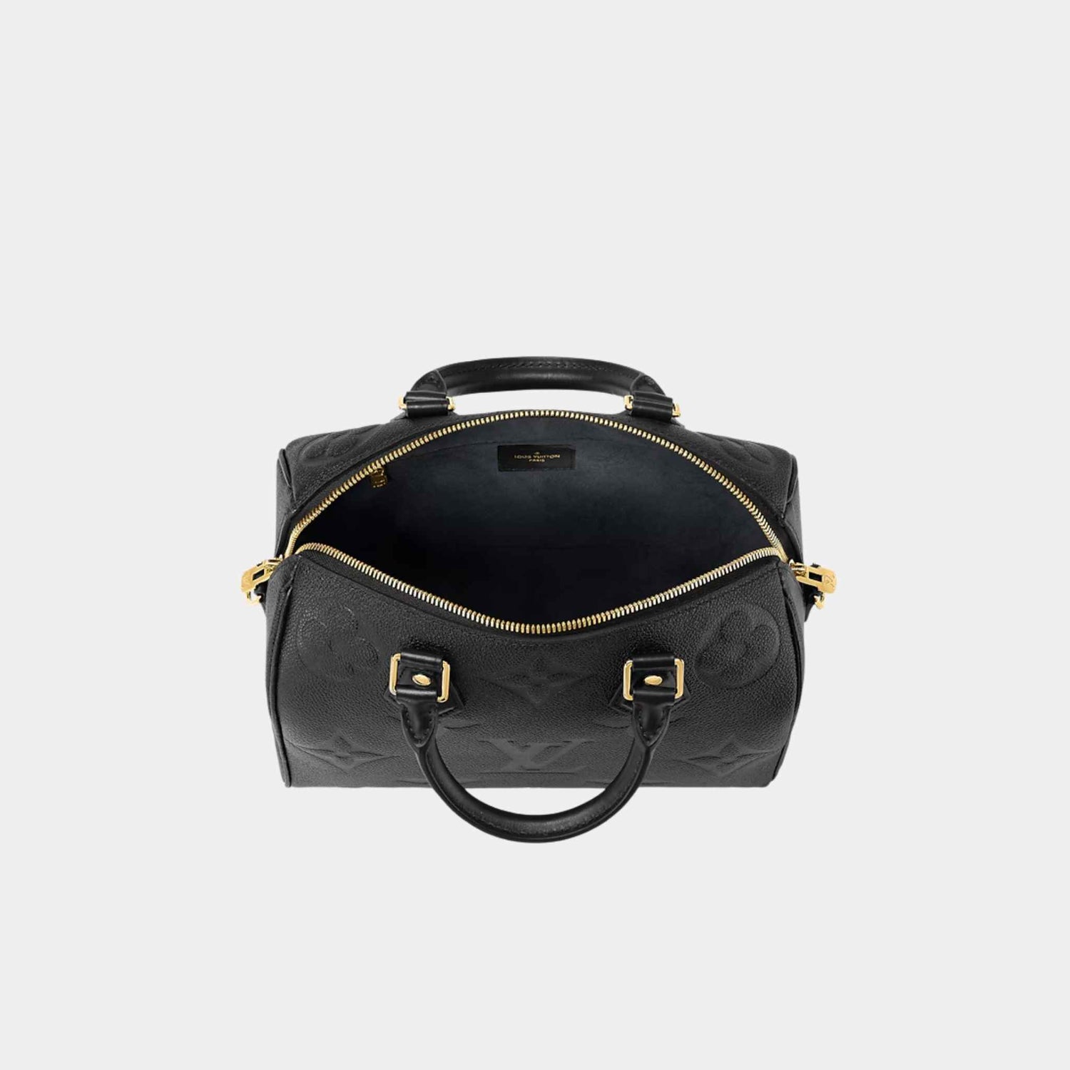 Louis Vuitton Speedy Bandouliere 25 Bag Monogram Empreinte, Black, Top