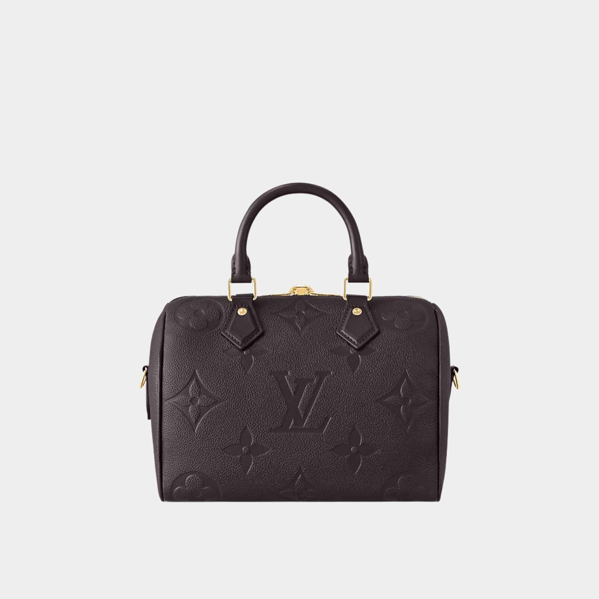 Louis Vuitton Speedy Bandouliere 25 Bag Monogram Empreinte, Chocolate, Back