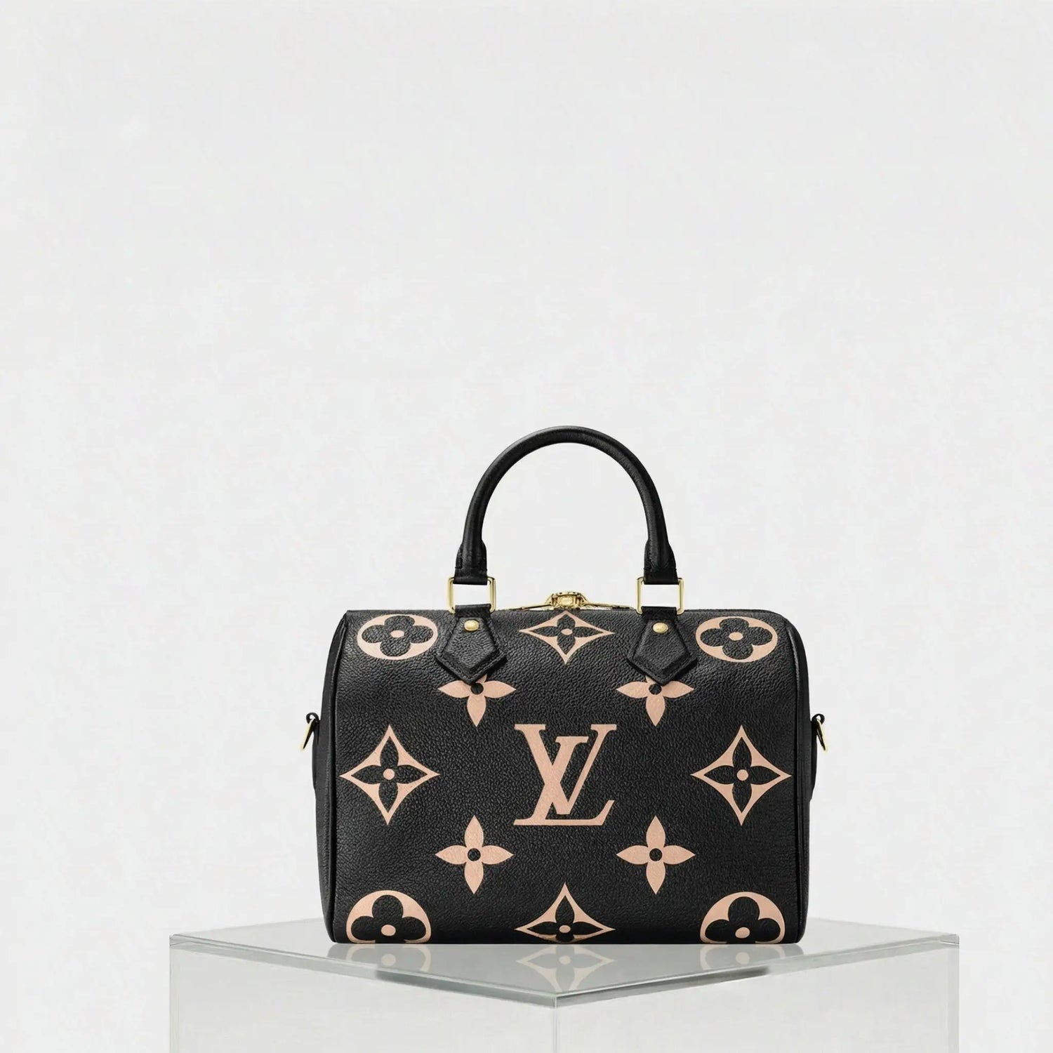 Louis Vuitton Speedy Bandouliere 25 Bag Two-Tone Monogram Empreinte, Back