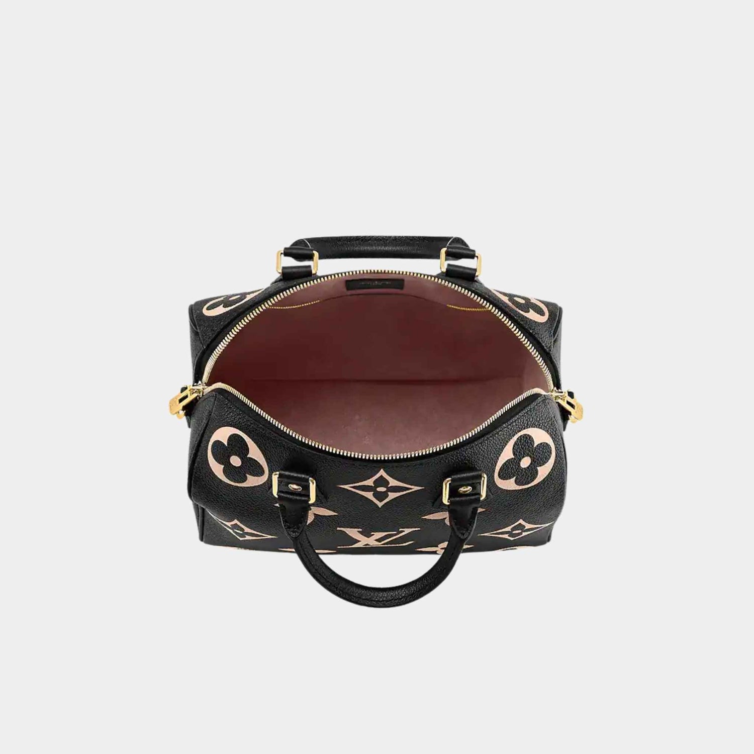 Louis Vuitton Speedy Bandouliere 25 Bag Two-Tone Monogram Empreinte, Top