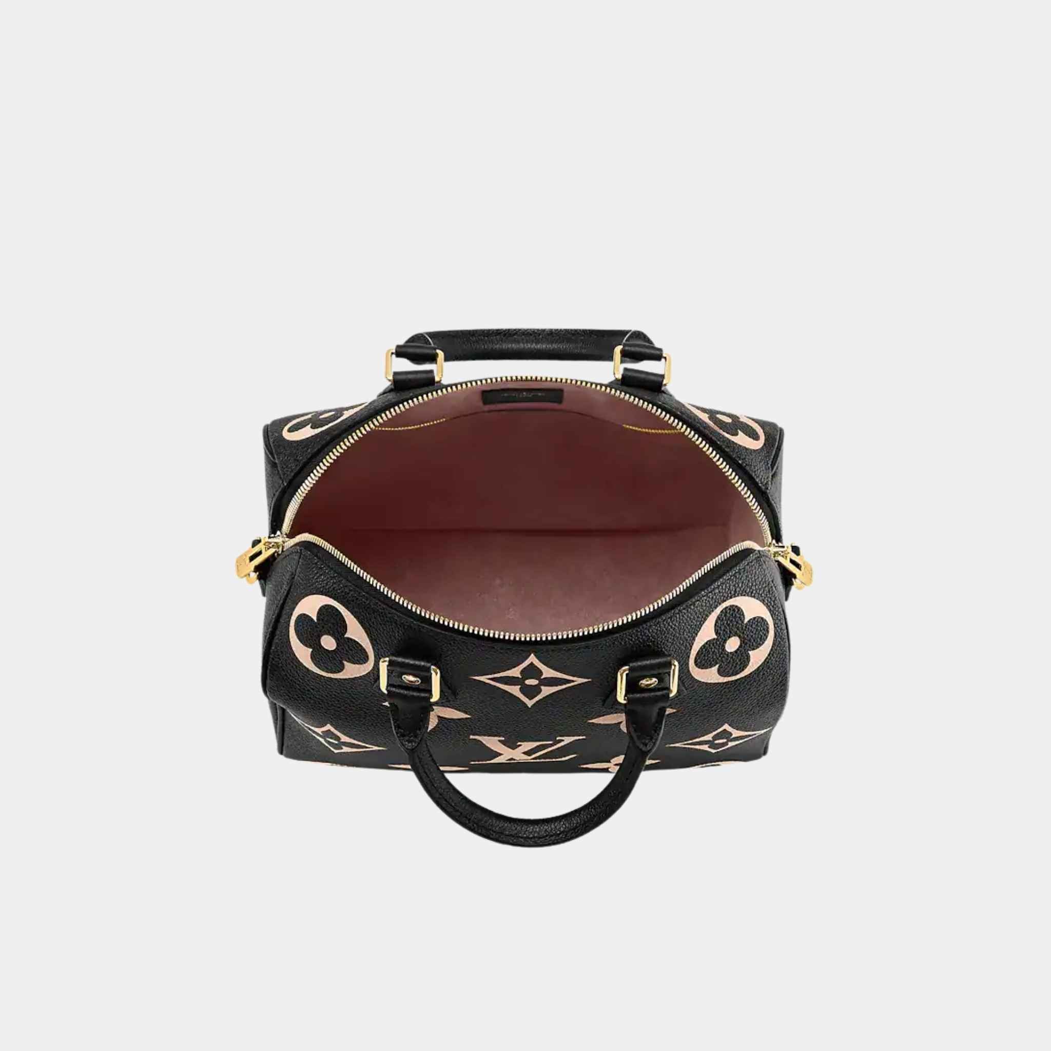 Louis Vuitton Speedy Bandouliere 25 Bag Two-Tone Monogram Empreinte, Top
