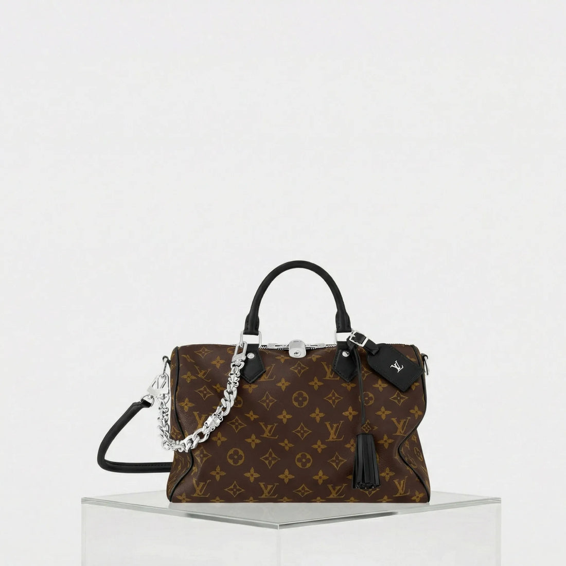 Louis Vuitton Speedy Soft 30 Dark Monogram Canvas, Front