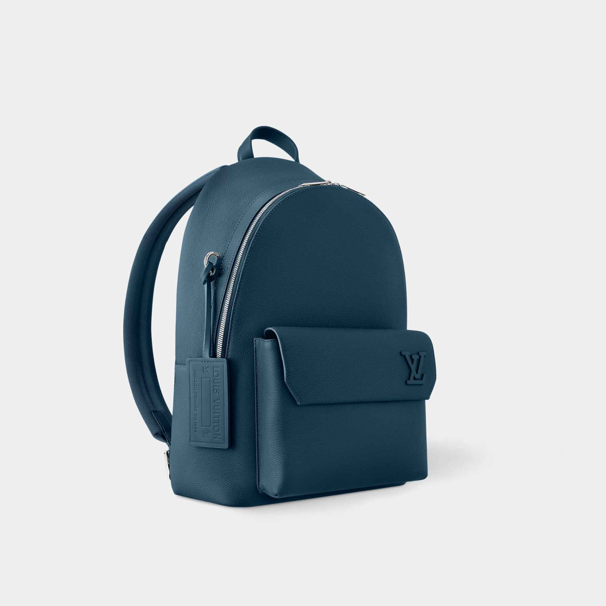 Louis Vuitton Takeoff Backpack, Bleu Antlantique, Side