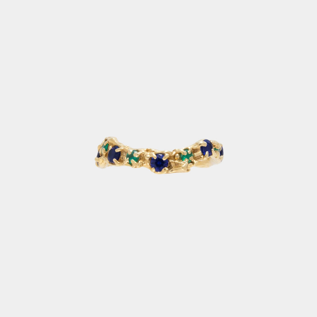 Alba Sapphire Emerald Ring