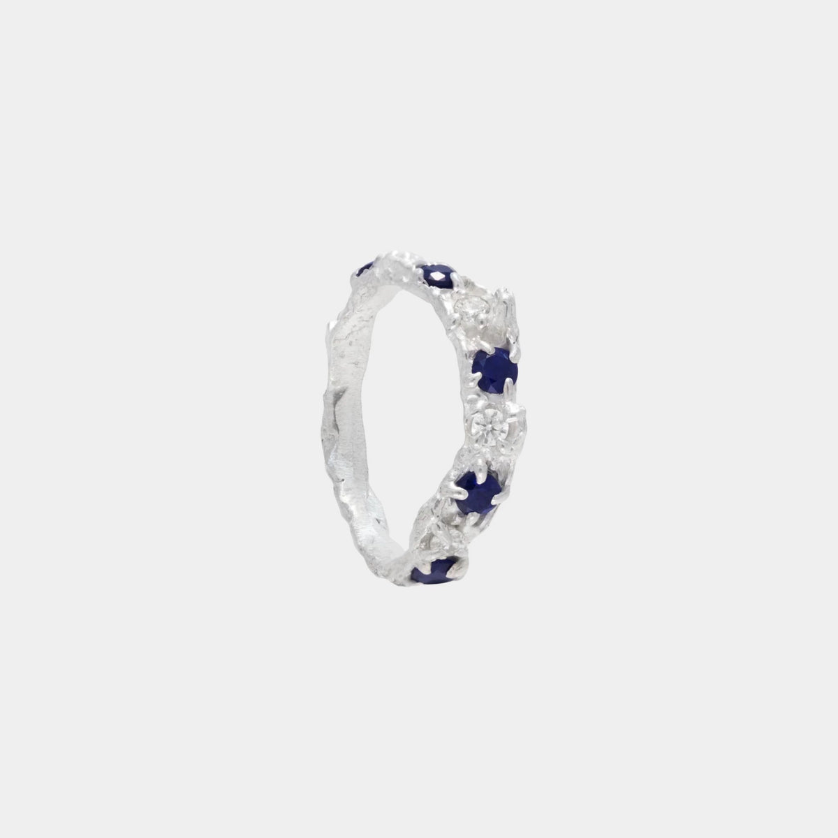 Alba Sapphire Moissanite Argenti Ring