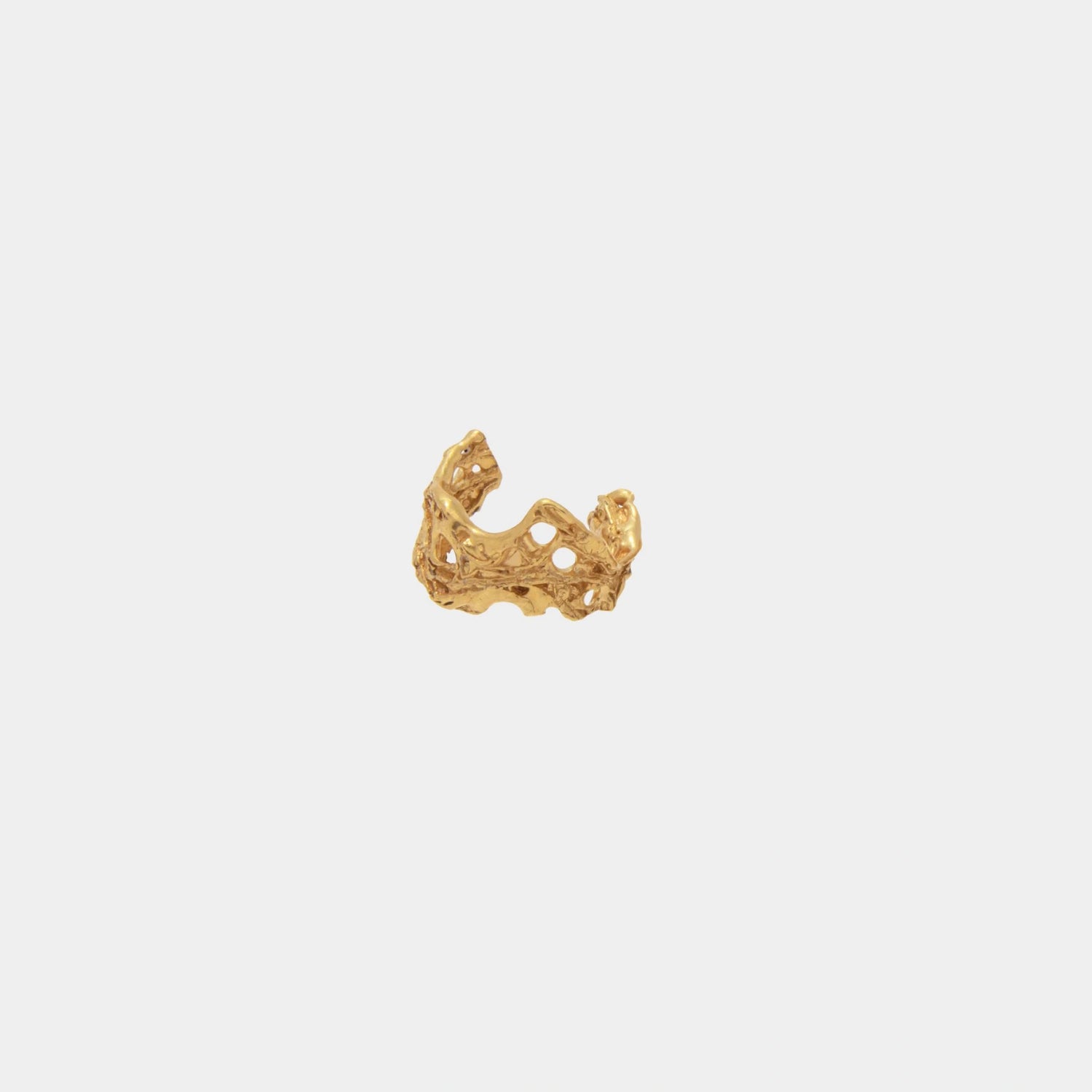 Loveness Lee Hatiora Cuff, Side, Gold Plated