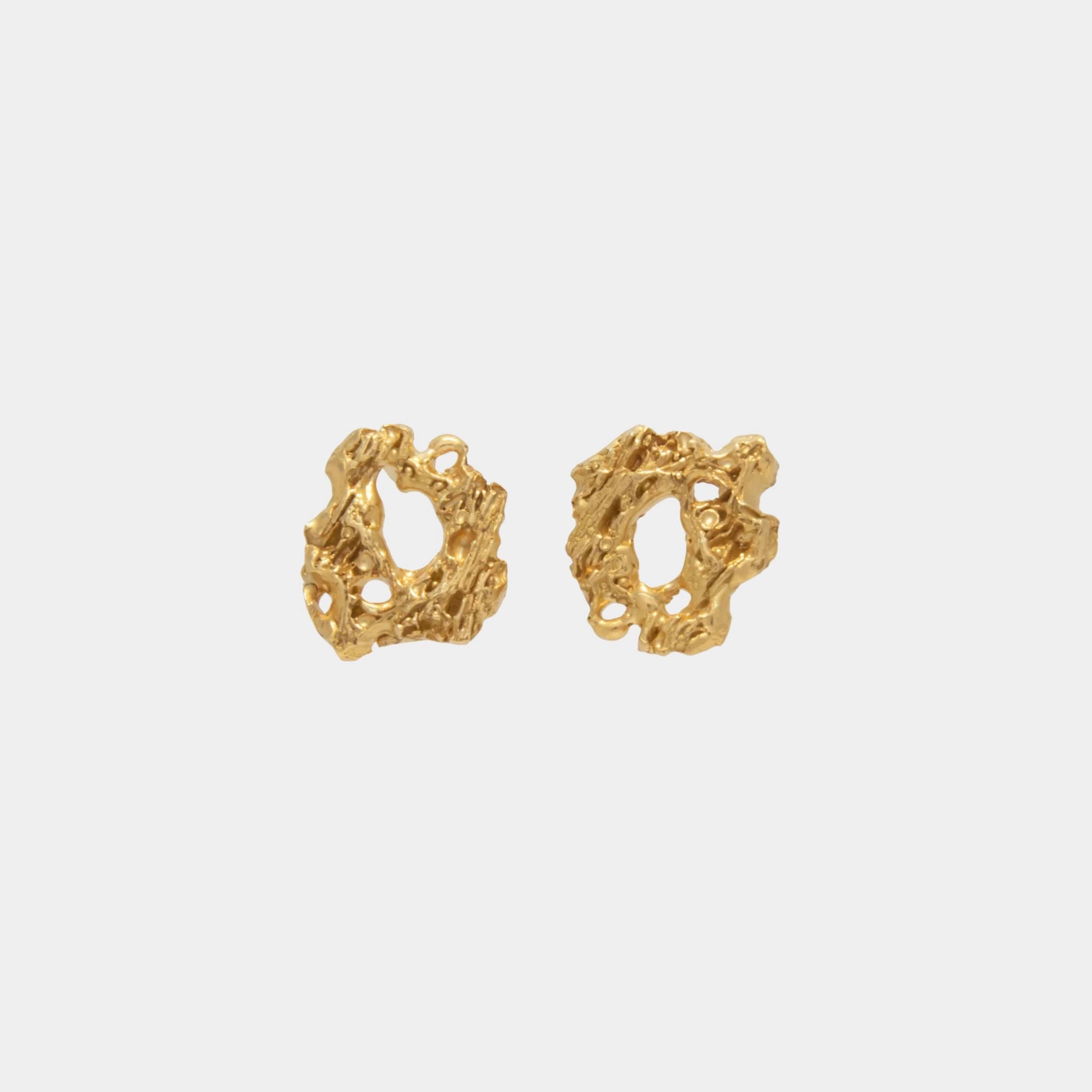 Loveness Lee Pereskia Earrings, Gold plated Front 