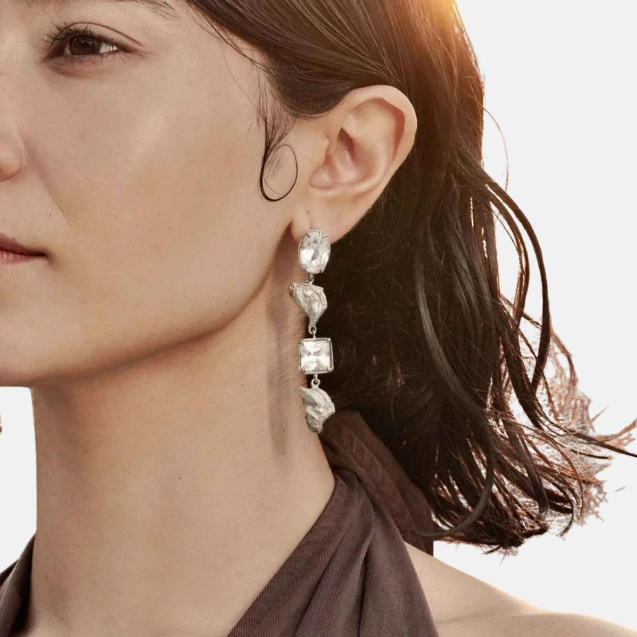 Loveness Lee Sami Argenti Recycled Silver Earrings, Model