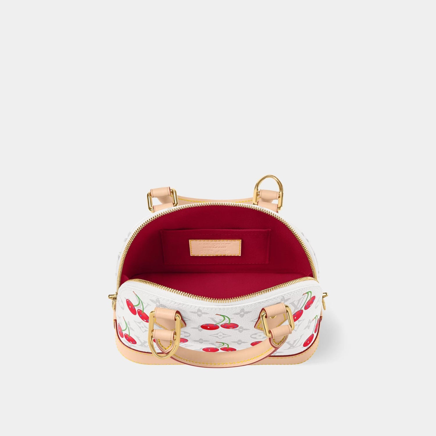 LV x TM Alma BB Bag Colorful Cherry Motif, Inside