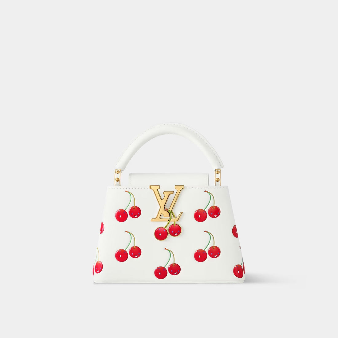 LV x TM Capucines Mini Bag Cherries Embossed, Front