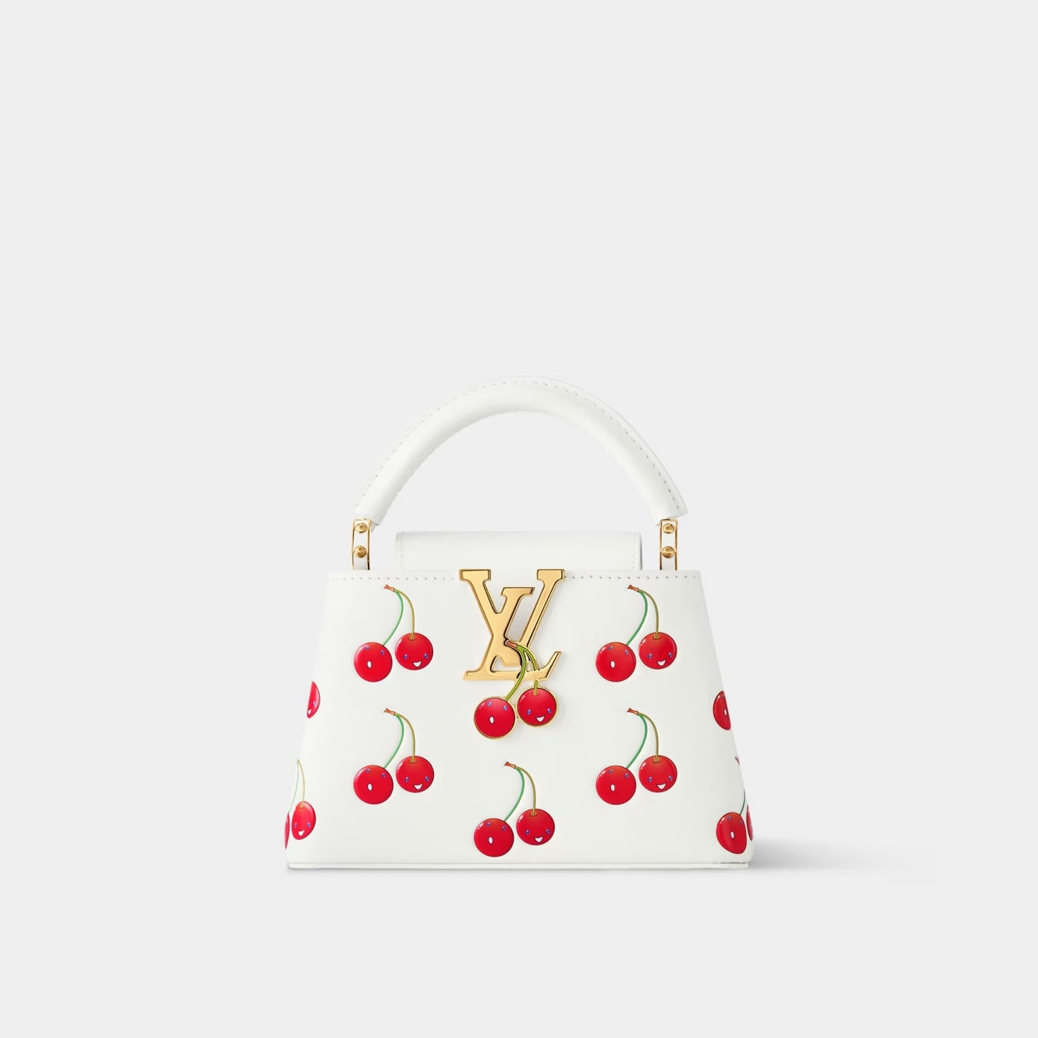 LV x TM Capucines Mini Bag Cherries Embossed, Front