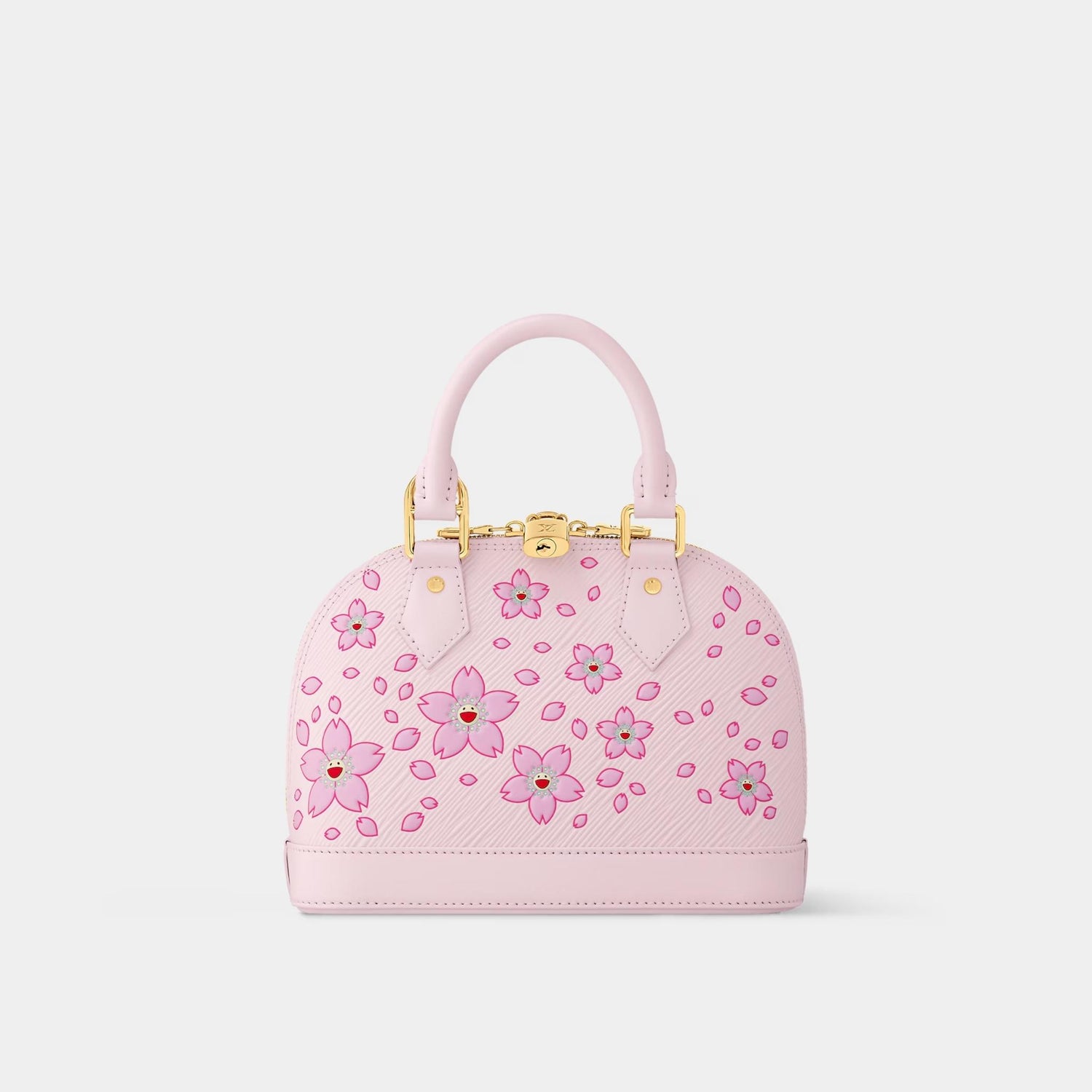 LV x TM Alma BB Cherry Blossom Motif Handbag, Front