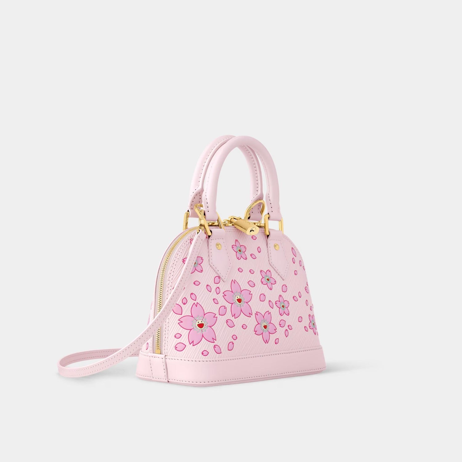 LV x TM Alma BB Cherry Blossom Motif Handbag, Side