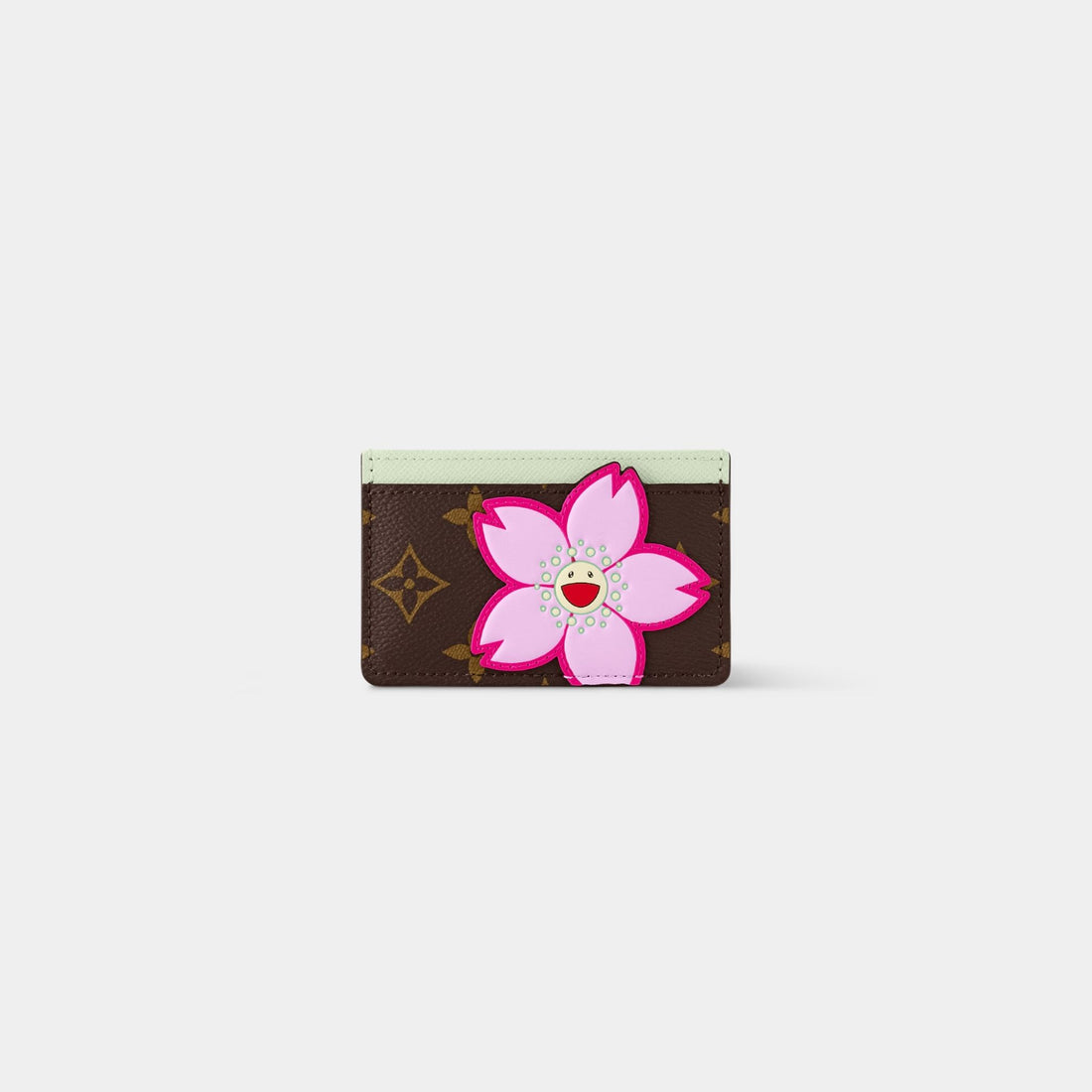 LV x TM Card Holder Monogram Cherry Blossom Motif, Front