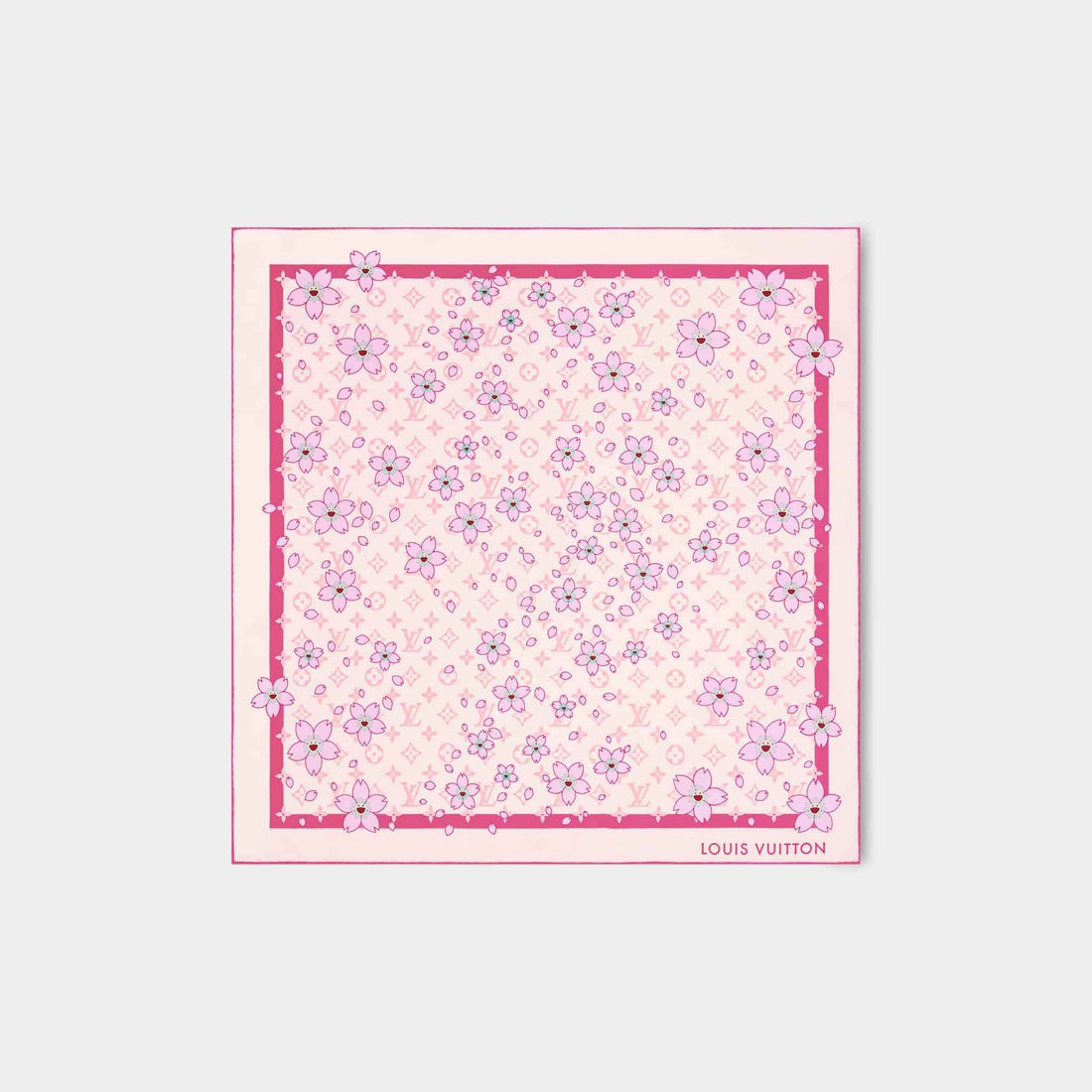 LV x TM Monogram Cherry Blossom Square 70, Front