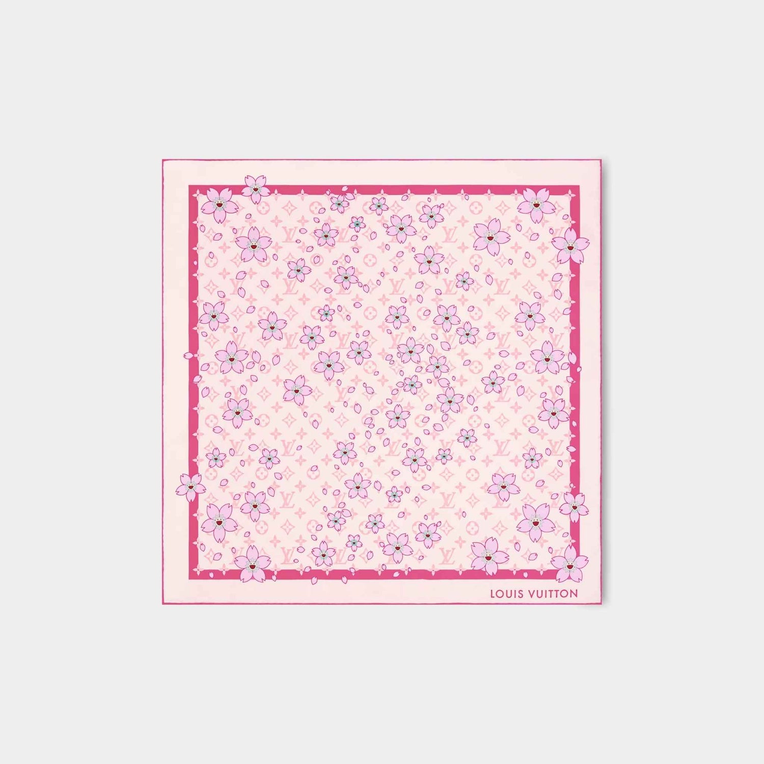 LV x TM Monogram Cherry Blossom Square 70, Front