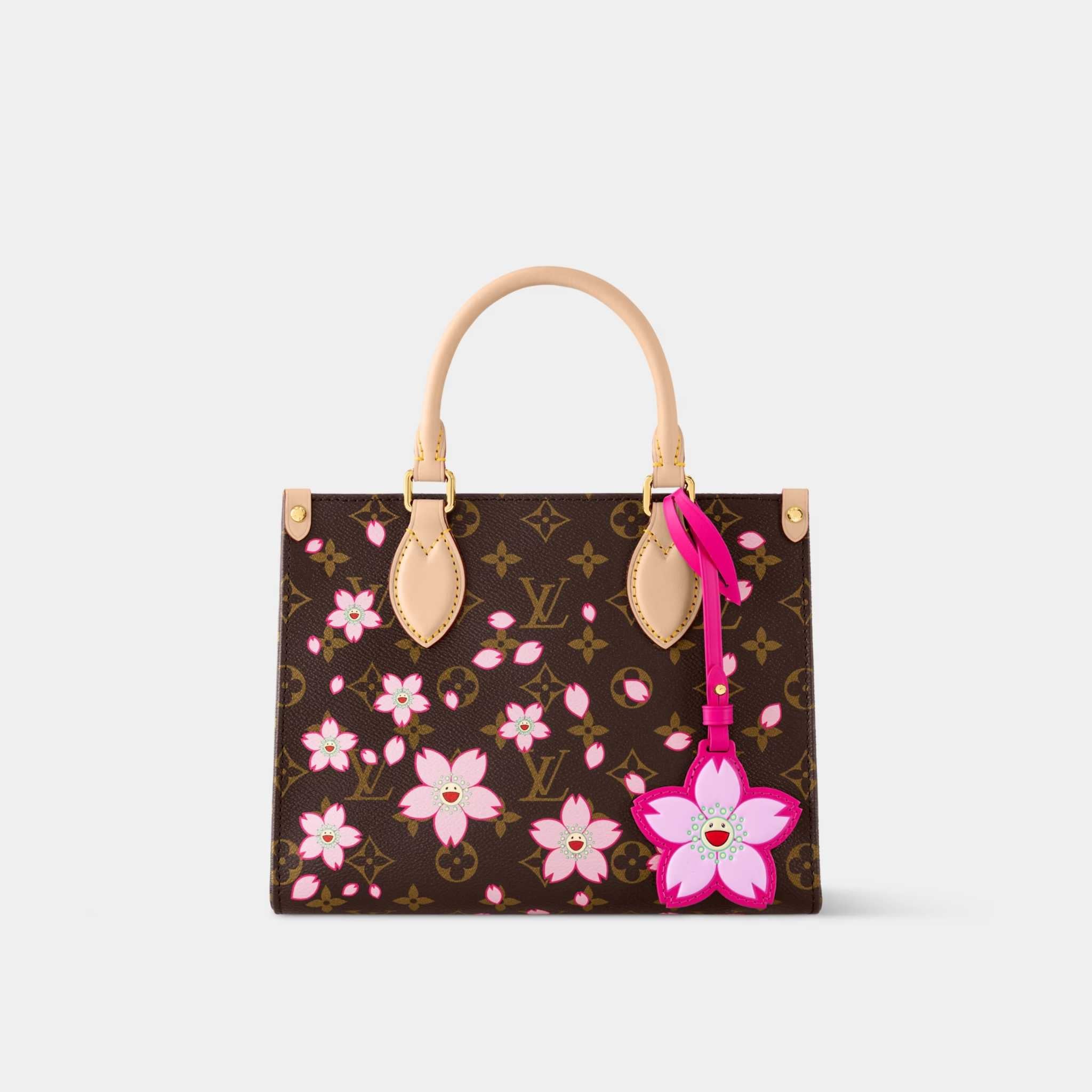 LV x TM OnTheGo PM with Cherry Blossom Motif, Front