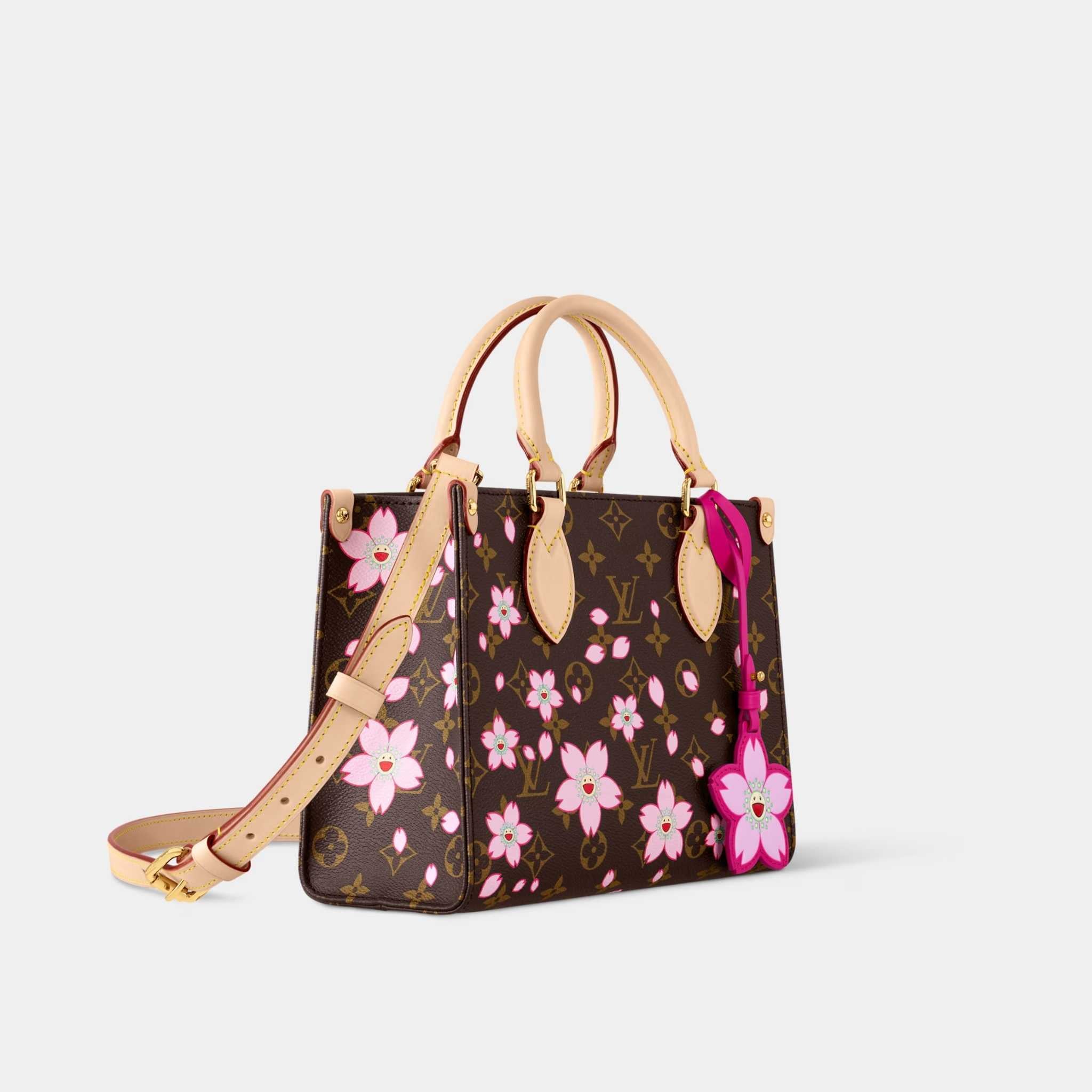 LV x TM OnTheGo PM with Cherry Blossom Motif, Side