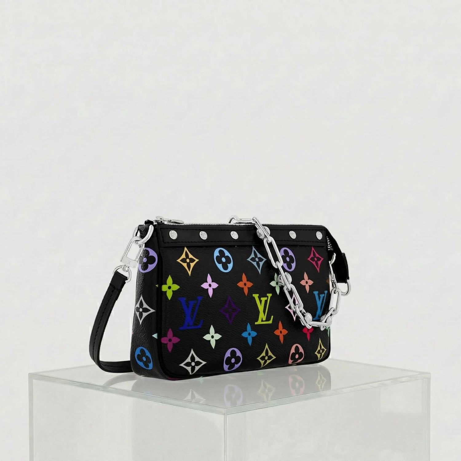 LV x TM Pochette Accessoires Autres Toiles Monogram, Noir, Side