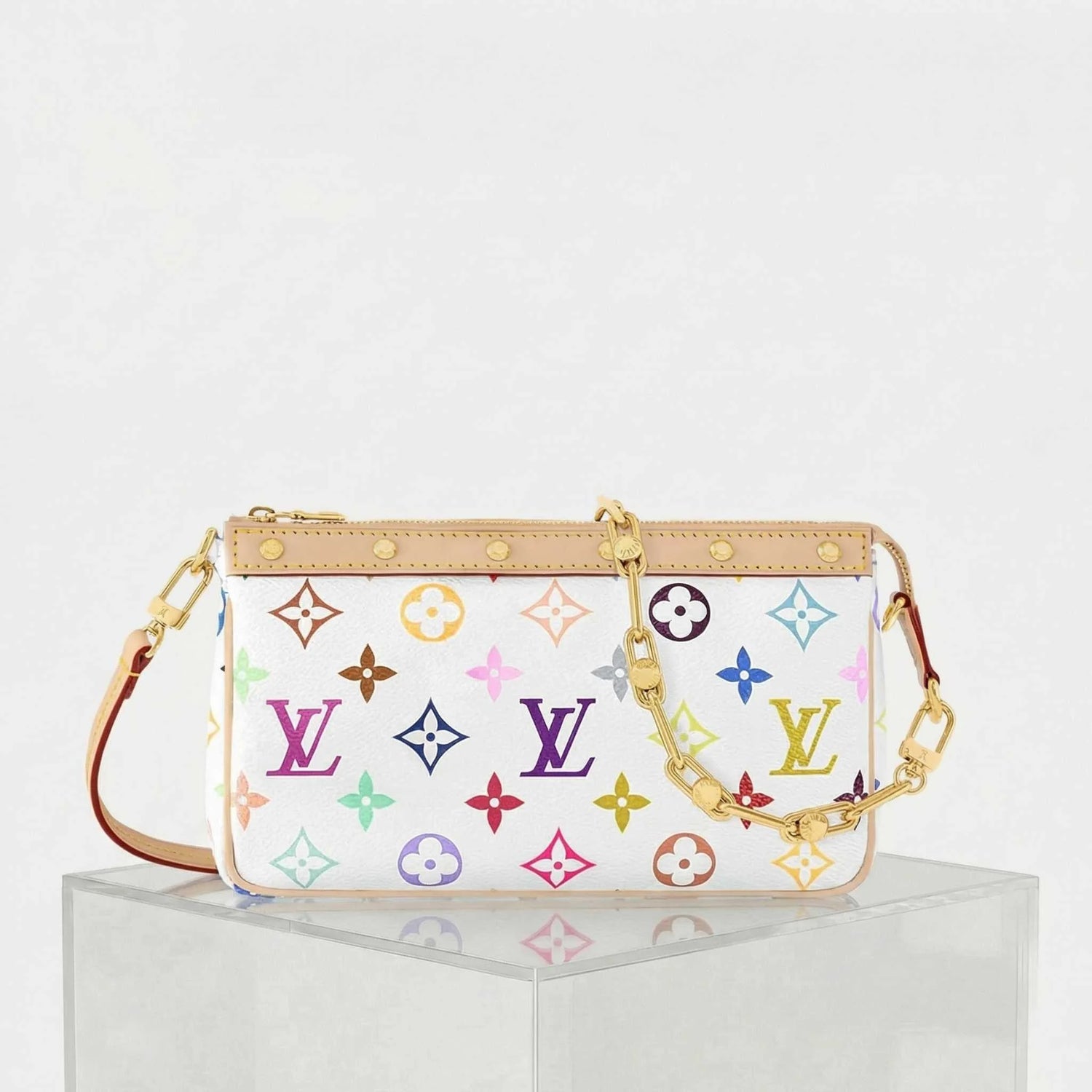 LV x TM Pochette Accessoires Autres Toiles Monogram, Blanc, Front