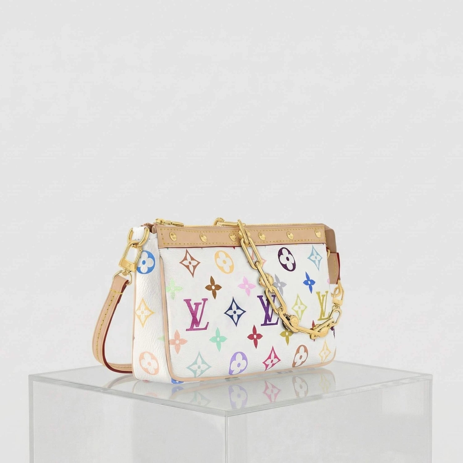 LV x TM Pochette Accessoires Autres Toiles Monogram, Blanc, Side