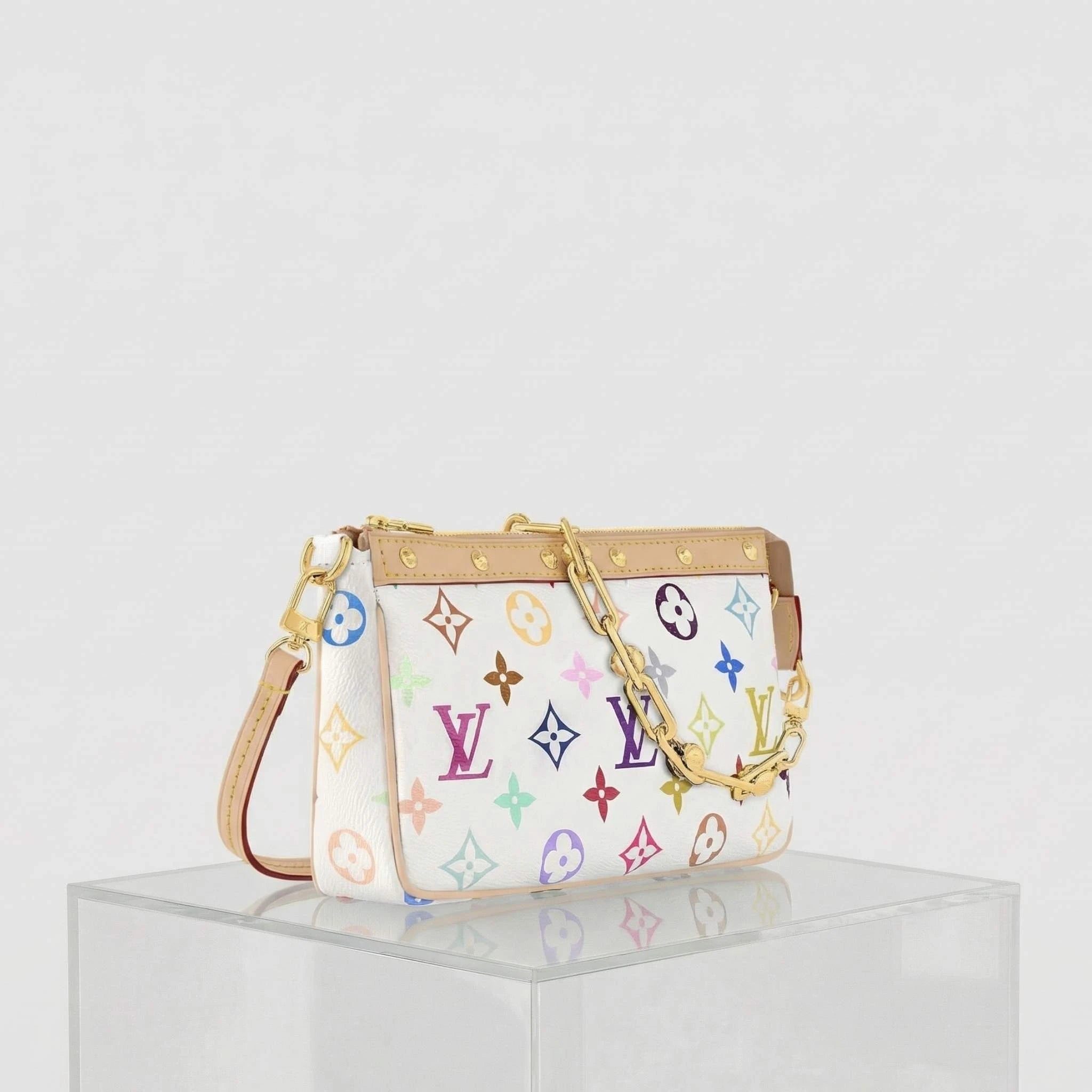 LV x TM Pochette Accessoires Autres Toiles Monogram, Blanc, Side
