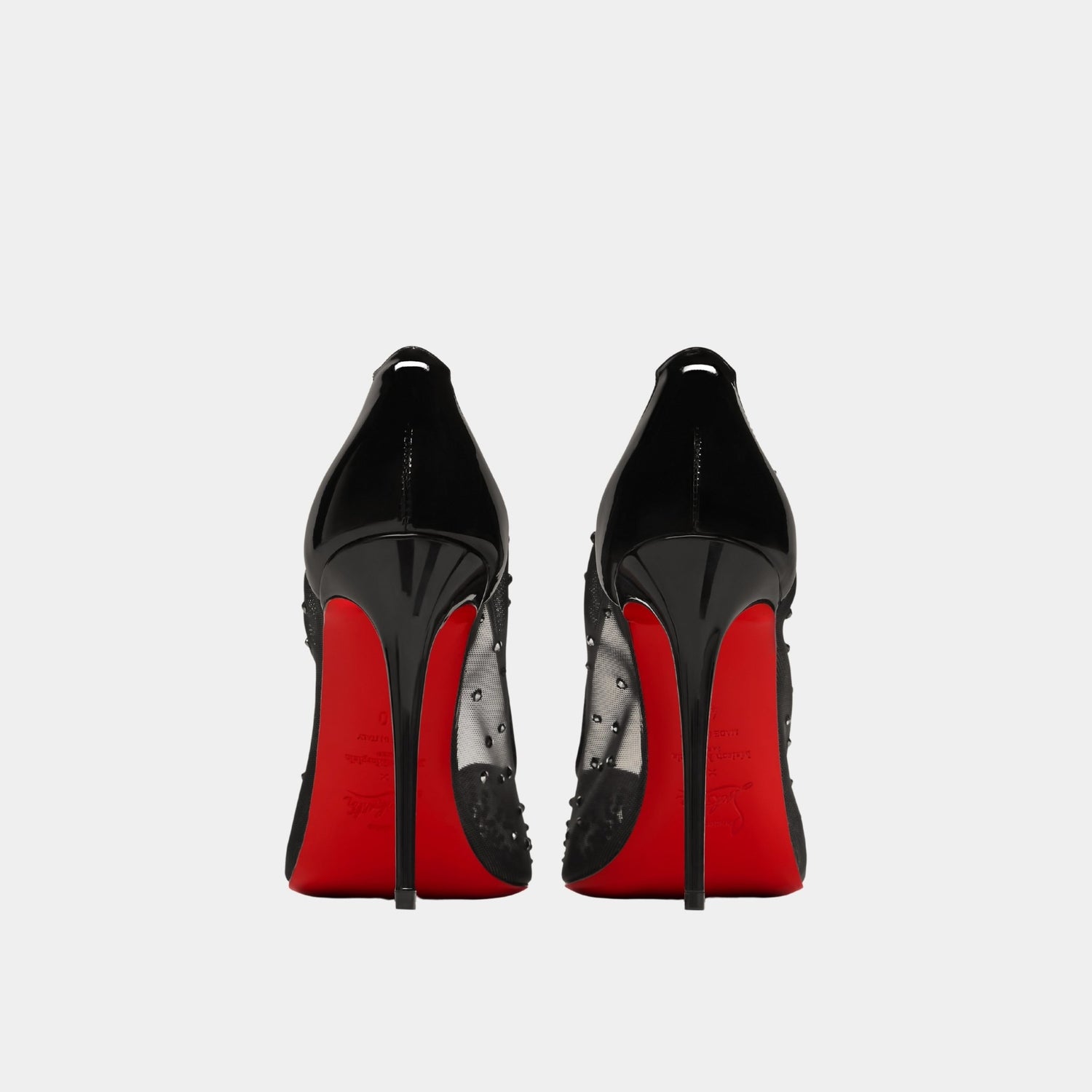 Maison Margiela Bridiela Una Strass Pump Mesh with Calf Leather, Black, Back