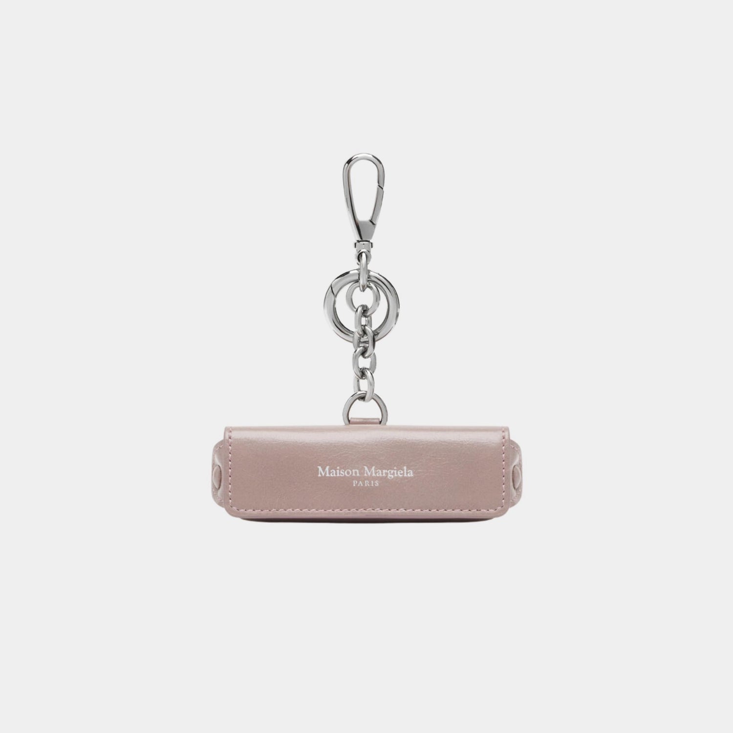 Maison Margiela Leather Lipstick Holder Charm, Pink , Front 