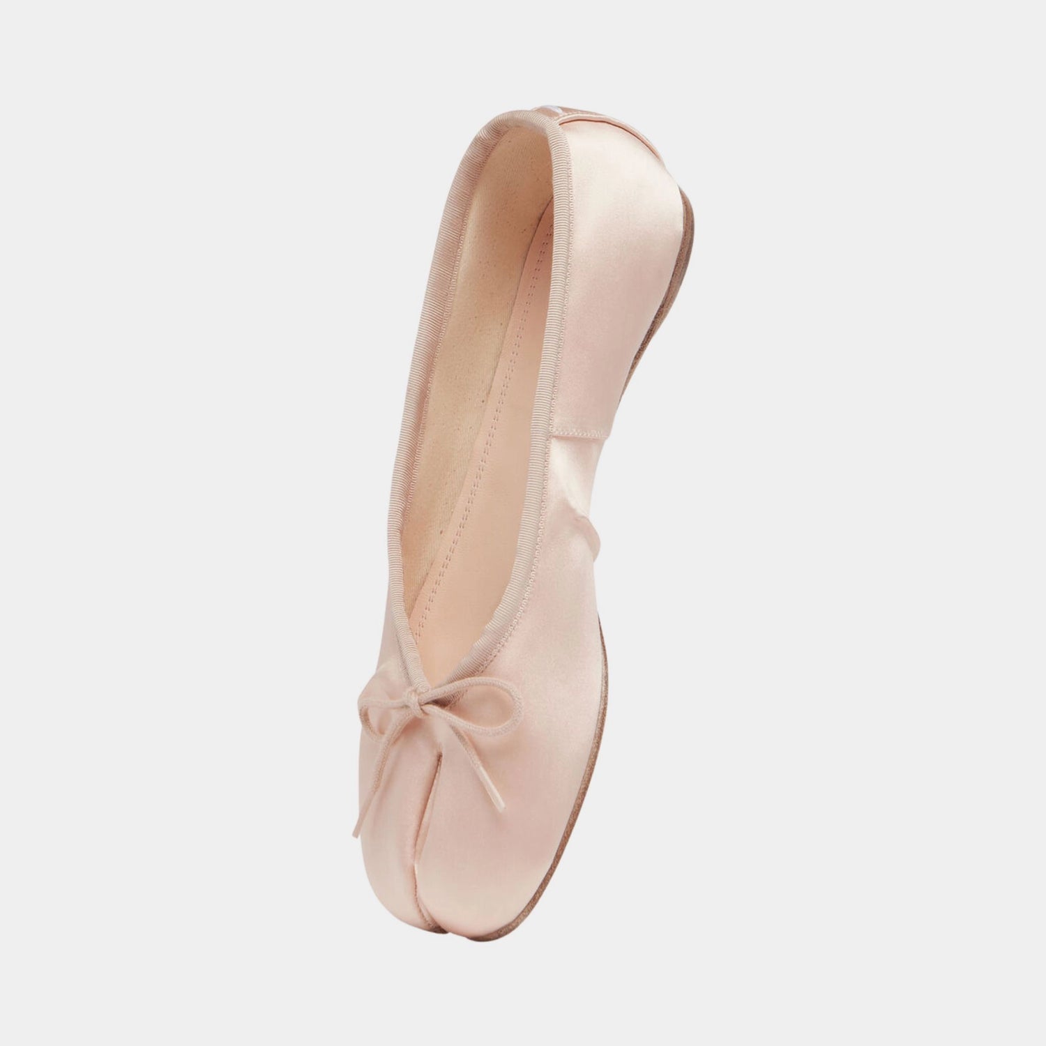 Satin Tabi Ballerina Flats, Alabaster , Sdie