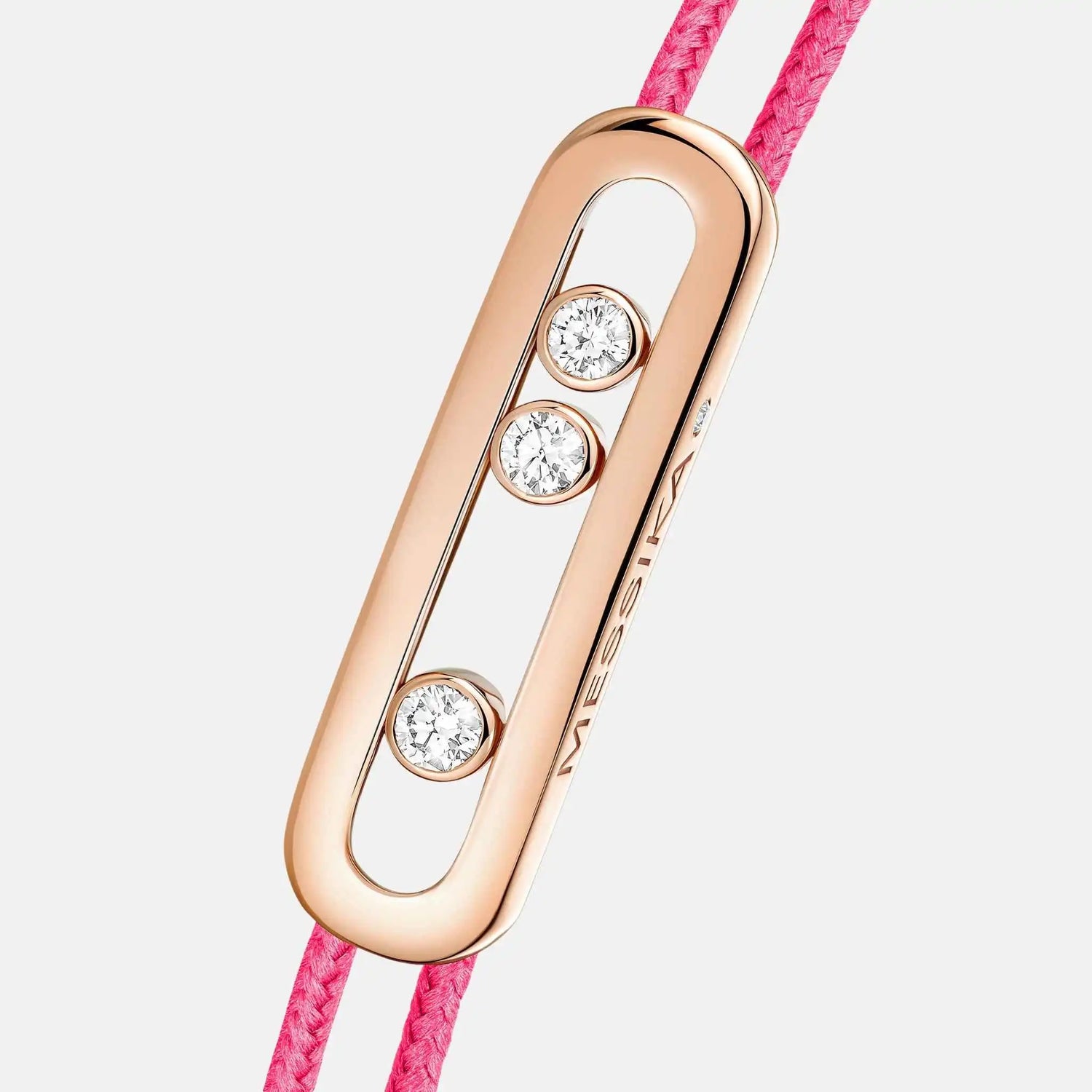 Cares Cord Pink Gold Diamond Bracelet