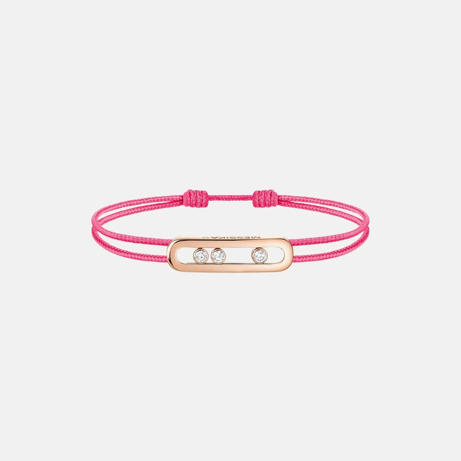 Cares Cord Pink Gold Diamond Bracelet
