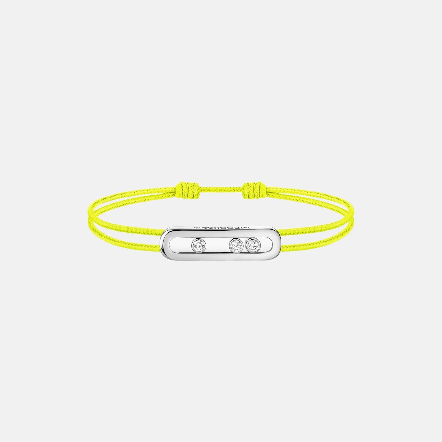 Messika Cares Cord White Gold Diamond Bracelet, Yellow