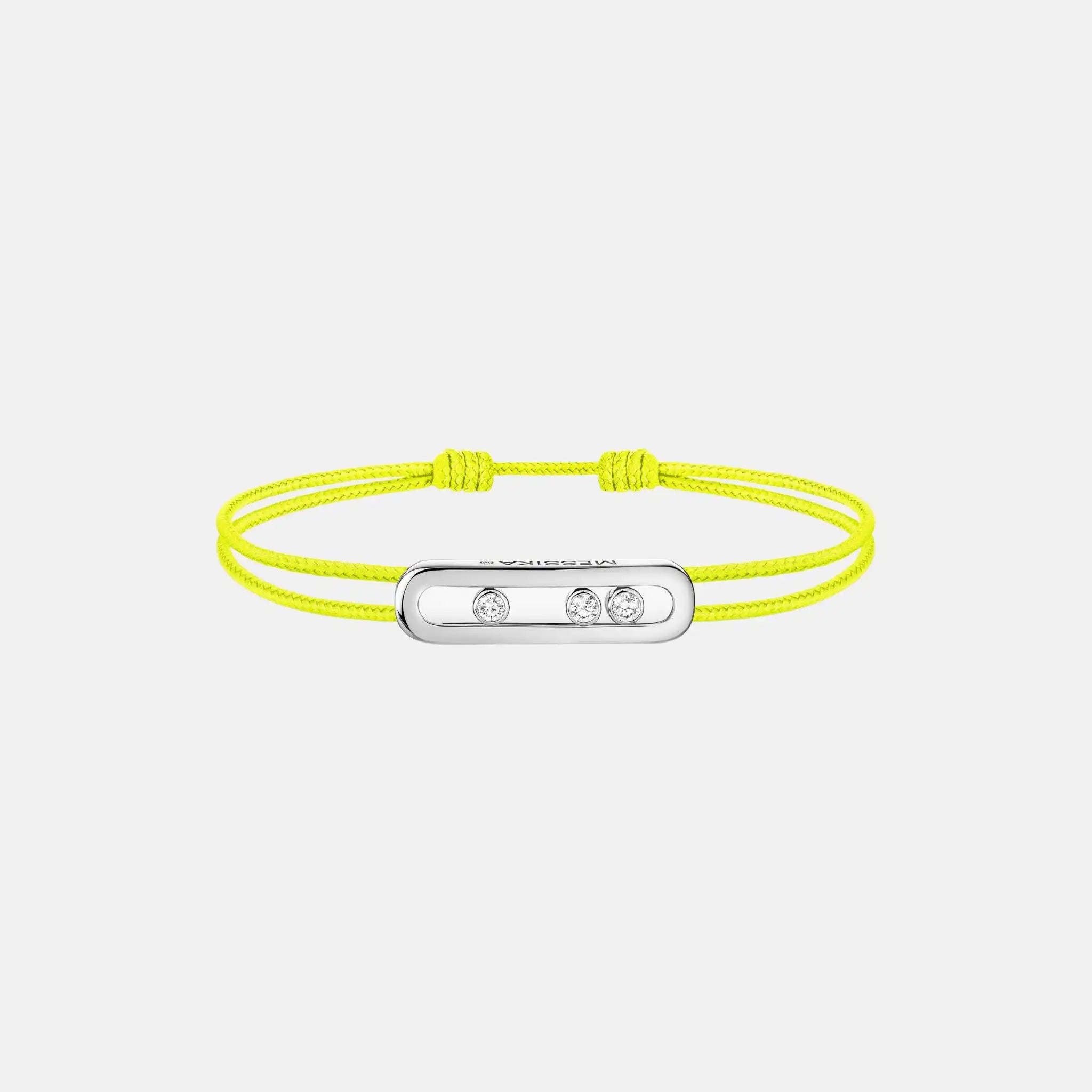 Messika Cares Cord White Gold Diamond Bracelet, Yellow