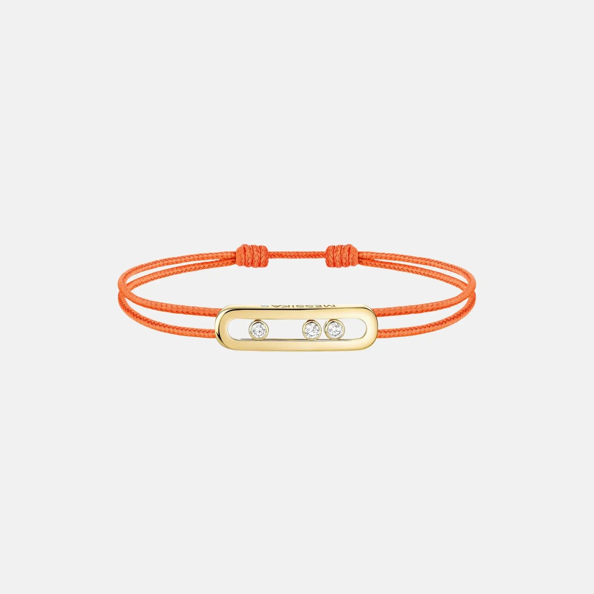 Messika Cares Cord Yellow Gold Diamond Bracelet, Orange