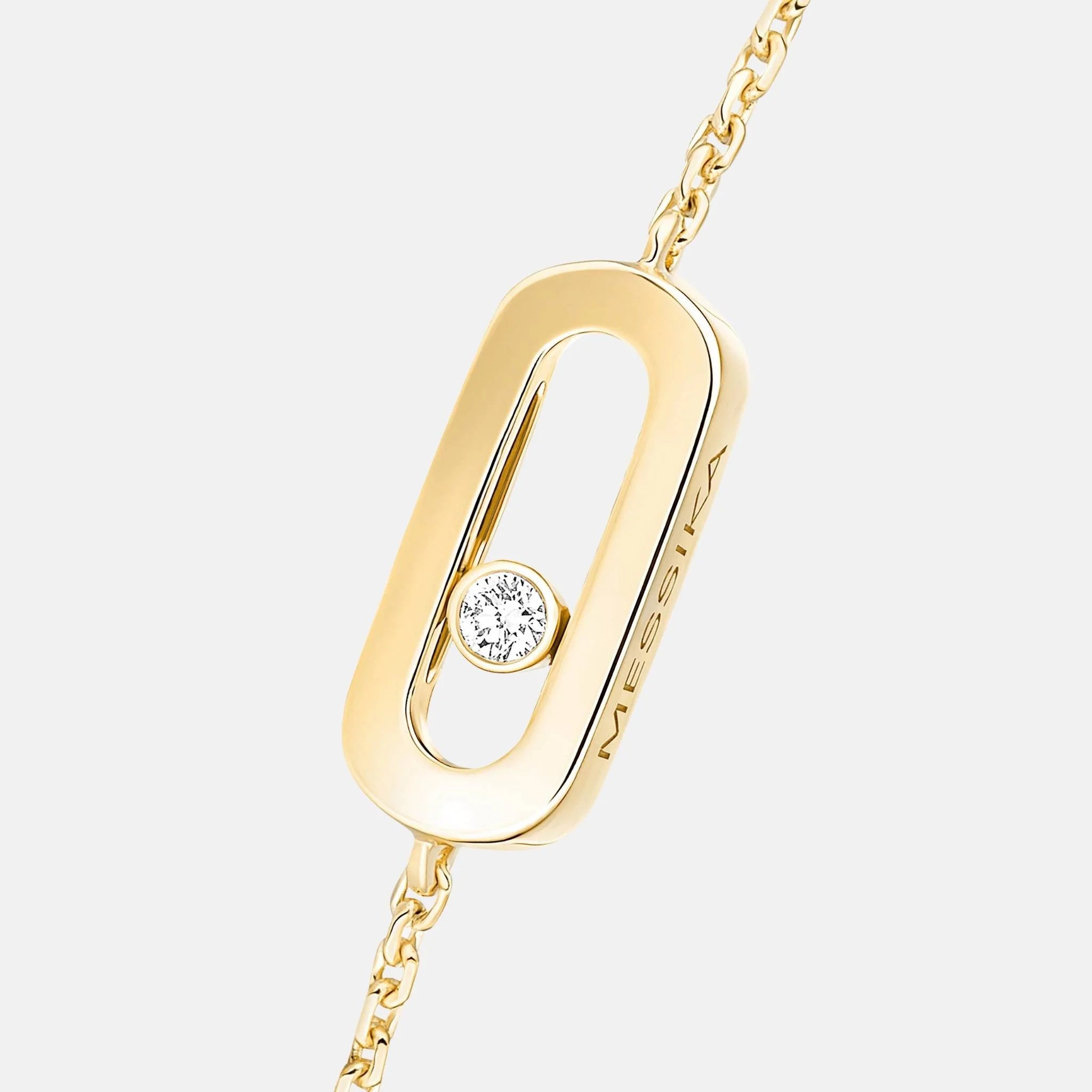 Messika Cares Diamond Bracelet, Yellow Gold, Close