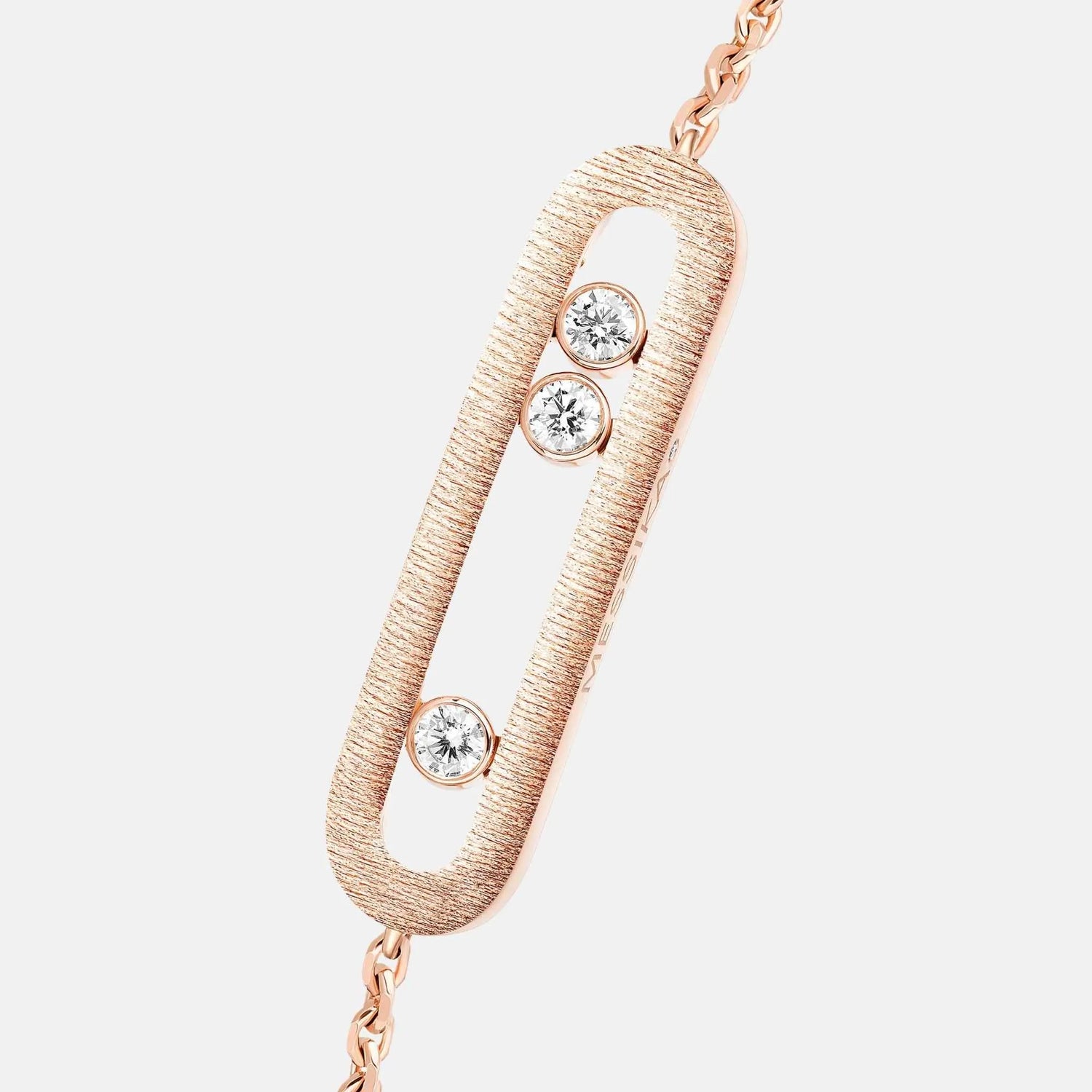 Messika Move Classique Cisele Diamond Bracelet, Pink Gold, Close