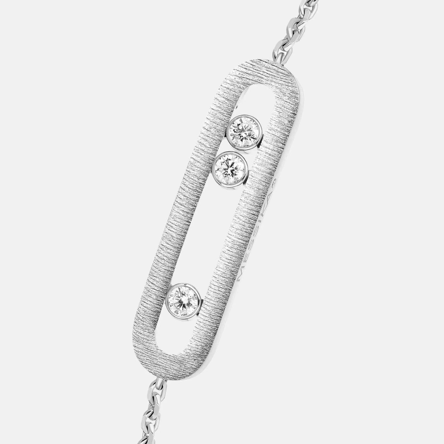 Messika Move Classique Cisele Diamond Bracelet, White Gold, Close