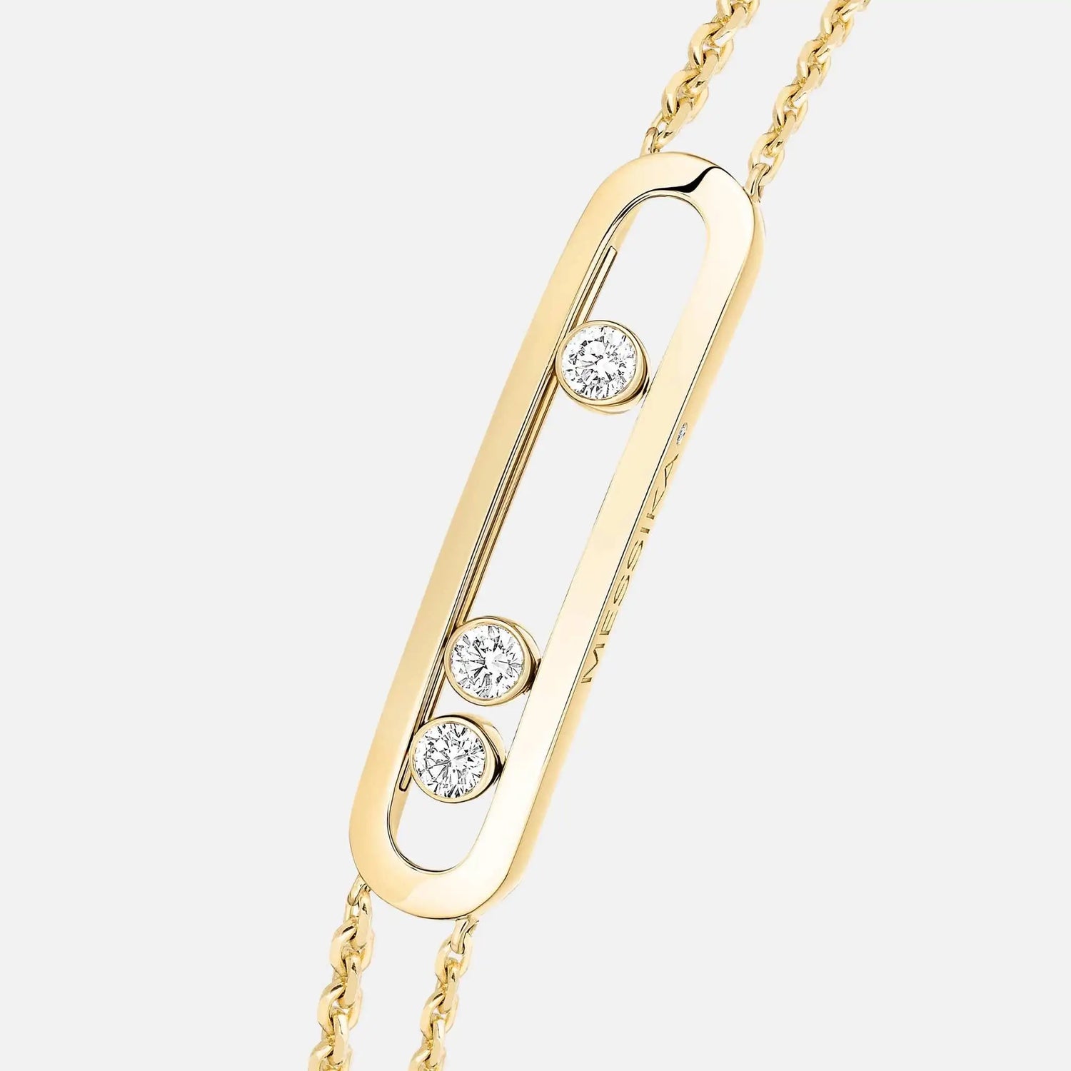 Messika Move Classique Gold Diamond Bracelet, Yellow Gold, Close