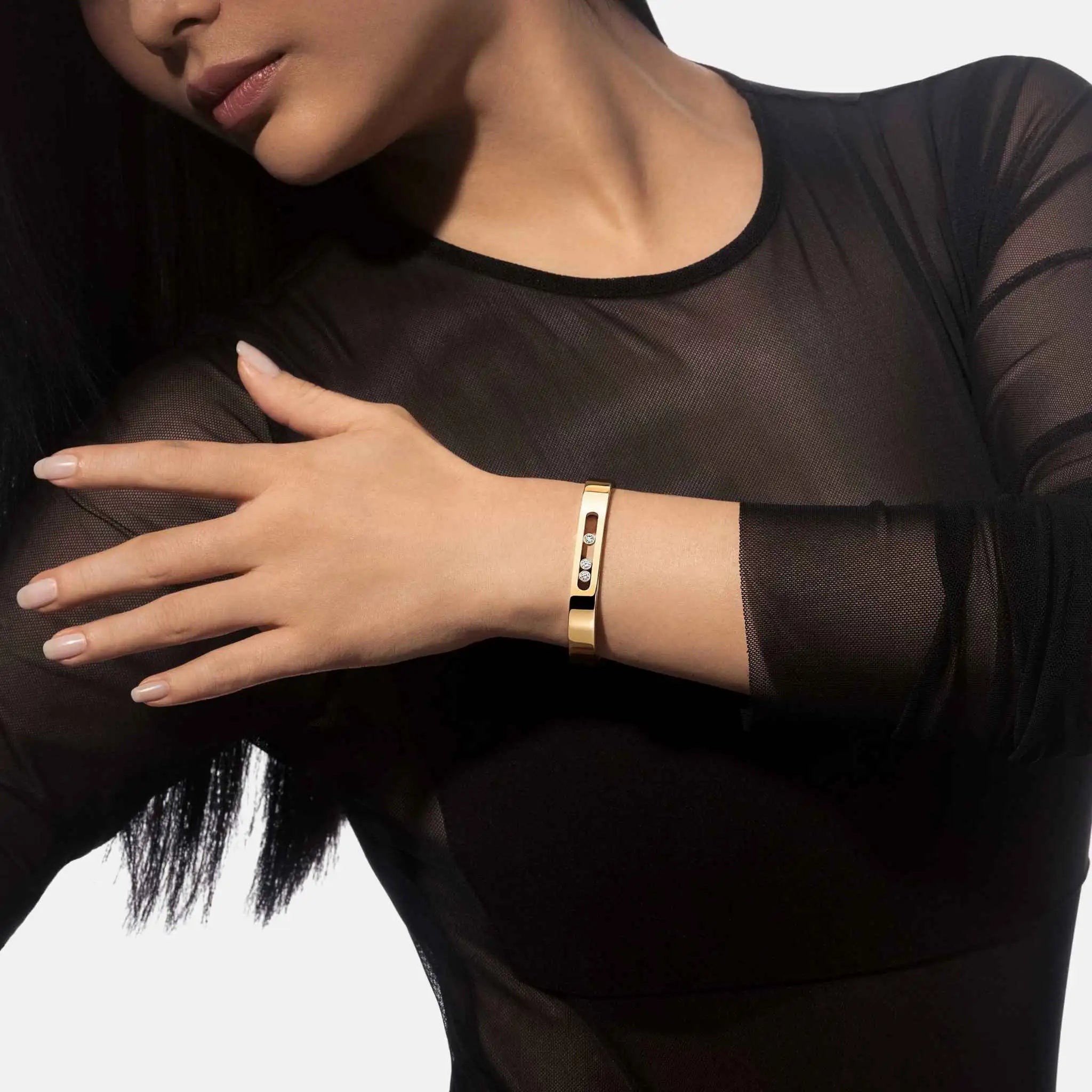 Move Joaillerie Bangle Gold Diamond Bracelet