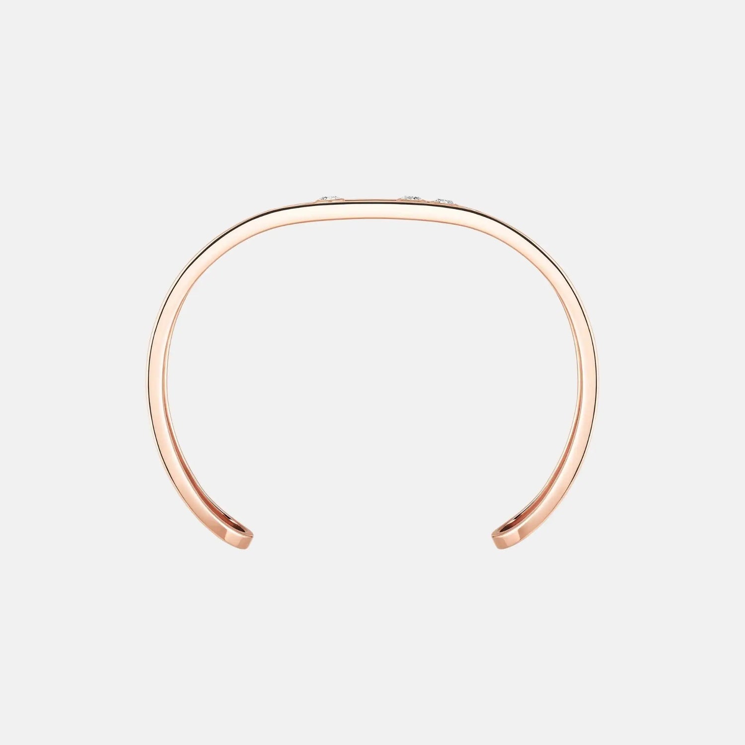 Messika Move Joaillerie Bangle Large Gold Diamond Bracelet, Pink Gold, Side