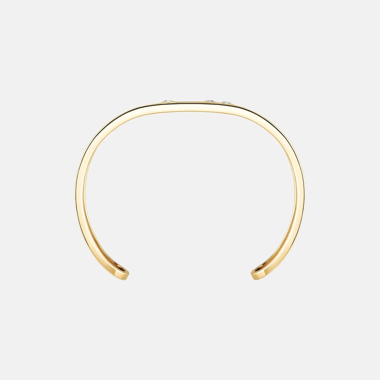 Messika Move Joaillerie Bangle Large Gold Diamond Bracelet, Yellow Gold, Side