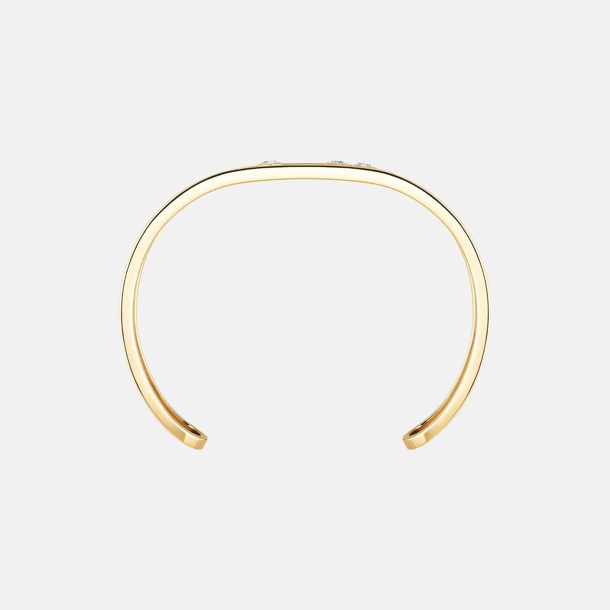 Messika Move Joaillerie Bangle Large Gold Diamond Bracelet, Yellow Gold, Side